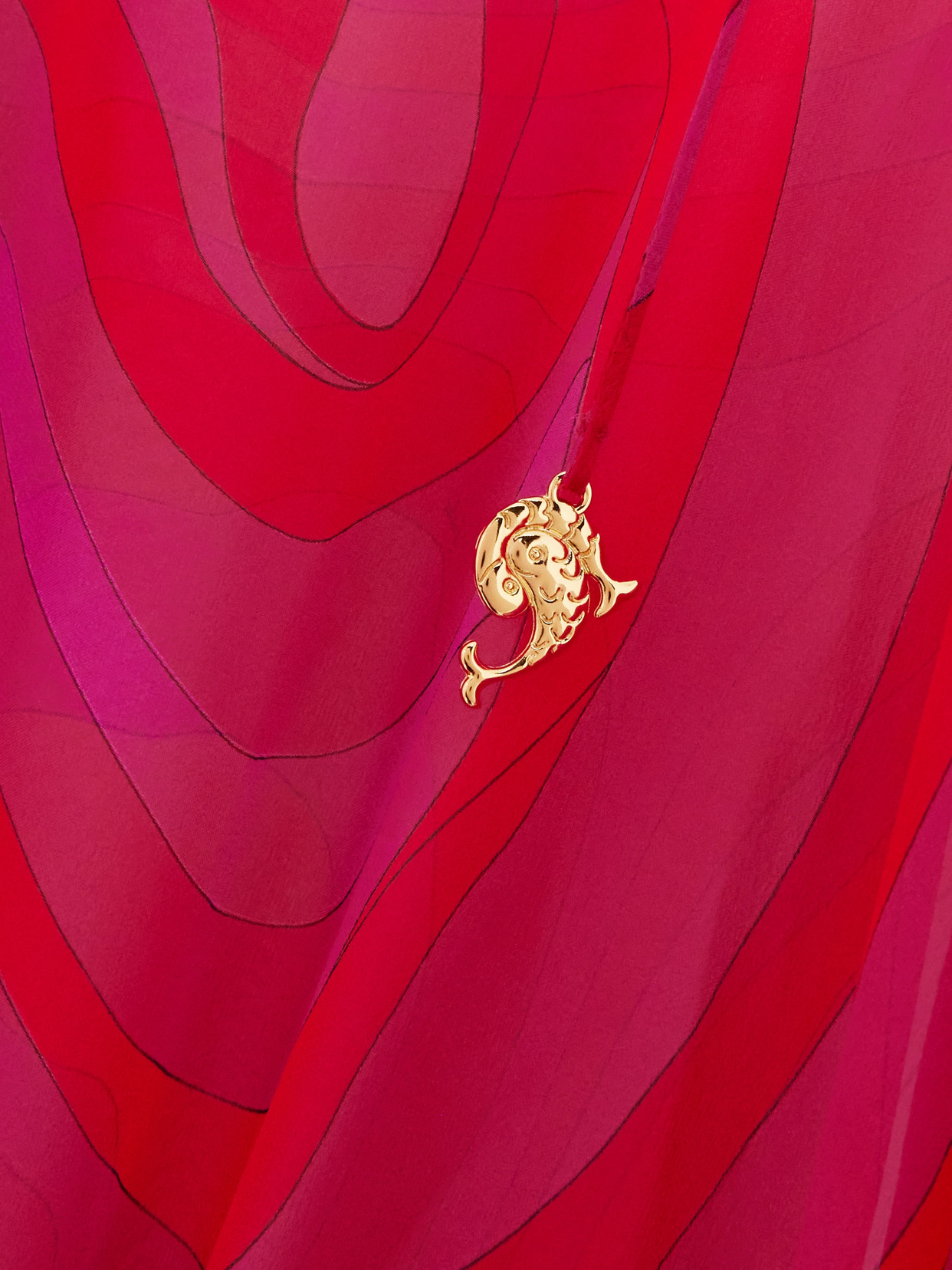 Pucci Marmo-print Kaftan In Pink