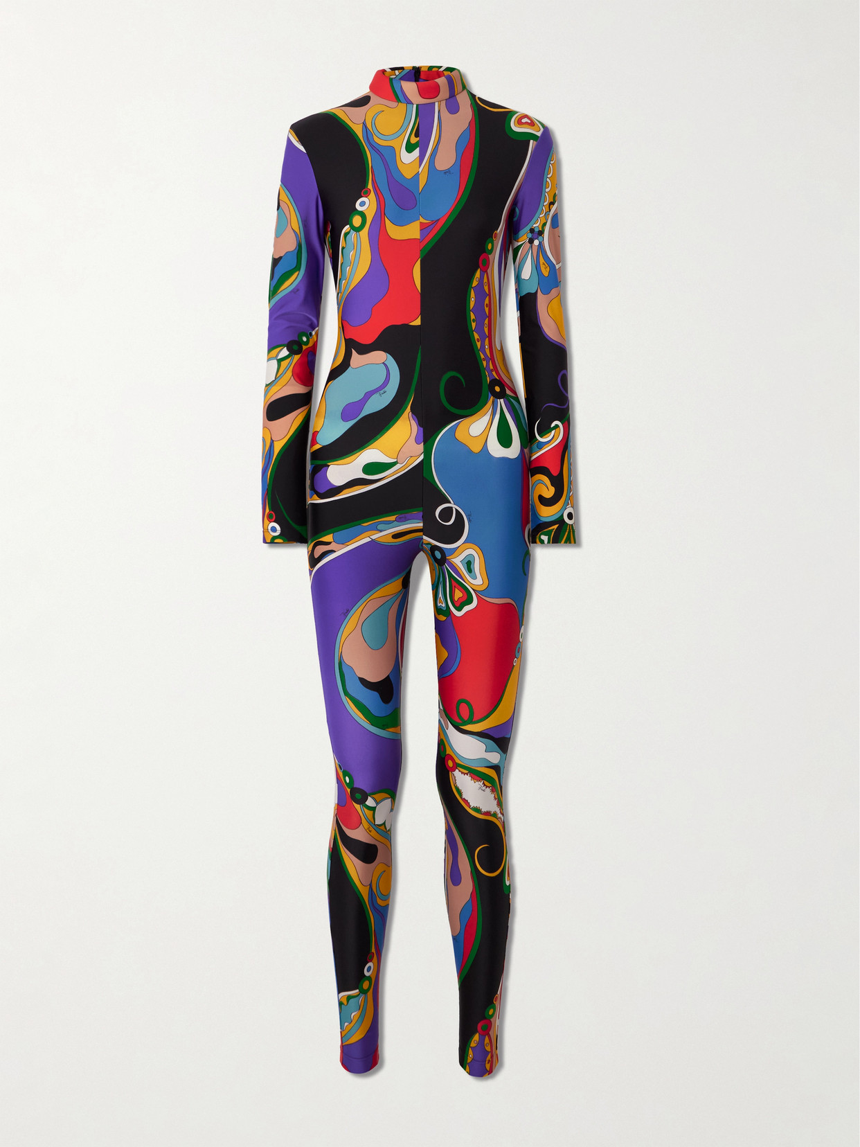 Pucci Printed Stretch-jersey Jumpsuit In Multi