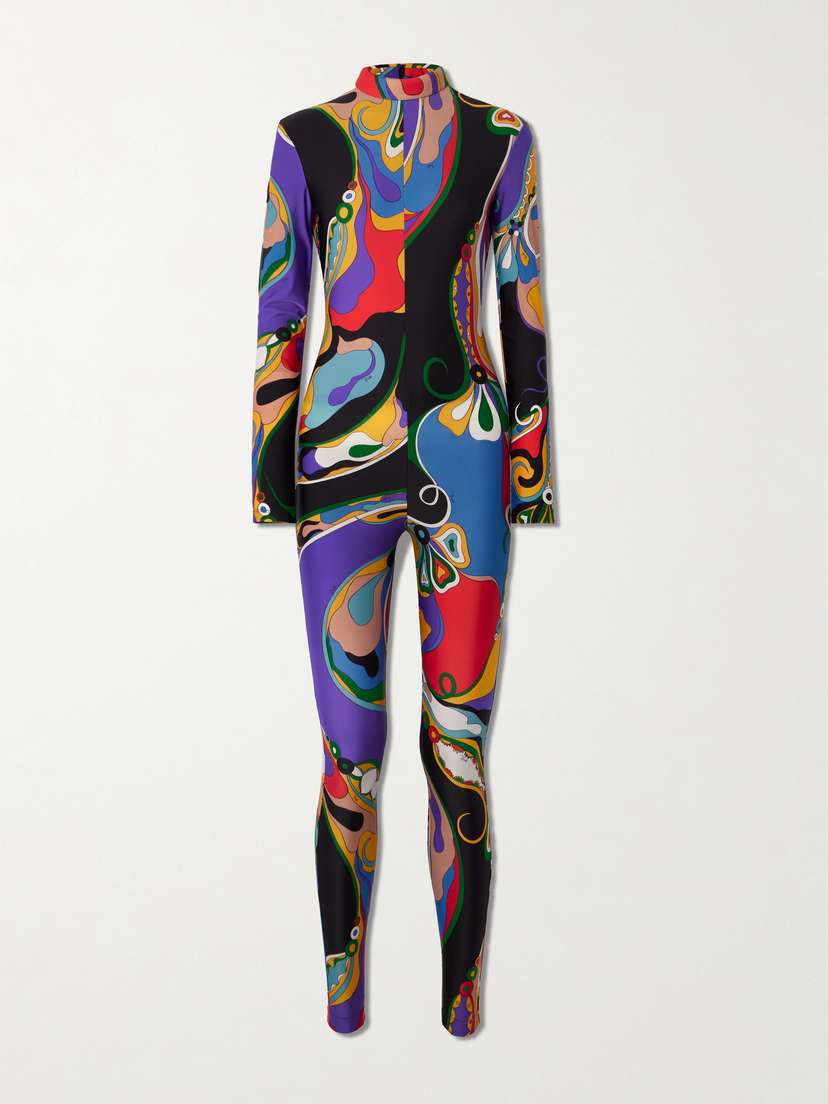 PUCCI Printed Stretch-jersey Jumpsuit