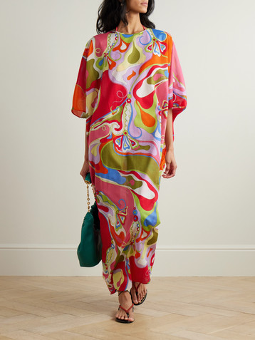 Pucci Printed cotton-voile kaftan