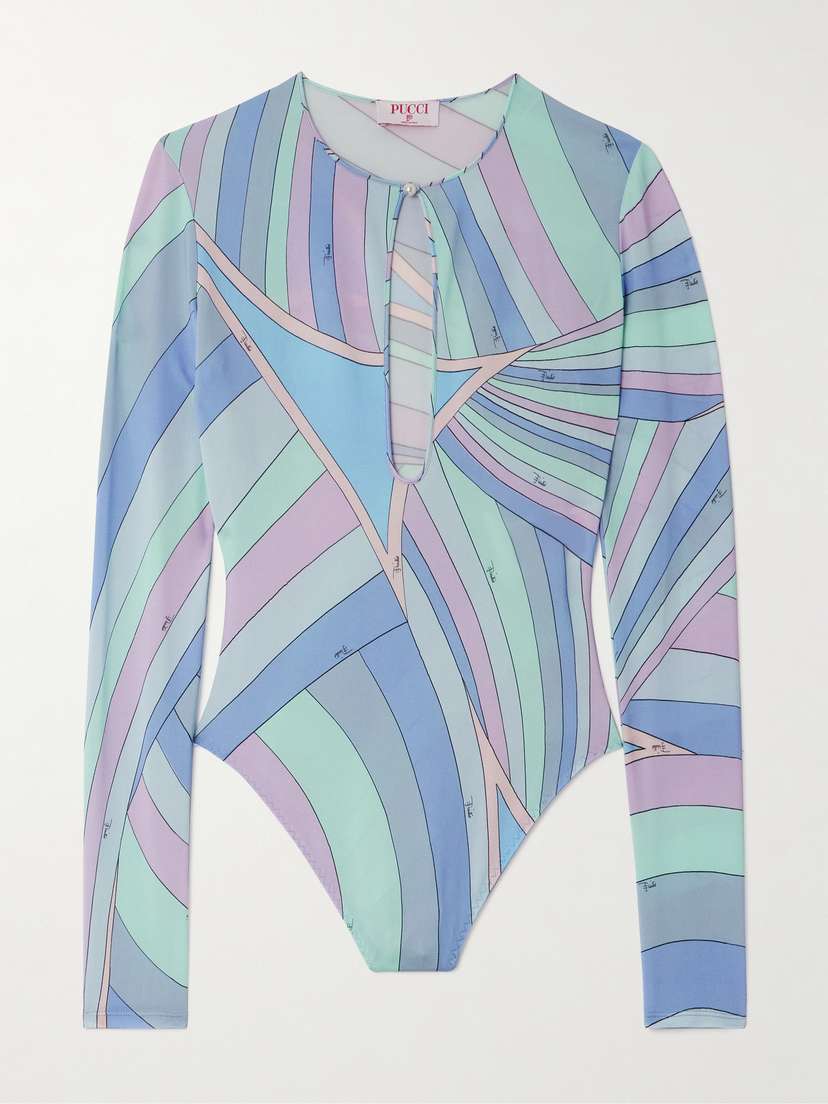 PUCCI Printed Jersey Bodysuit
