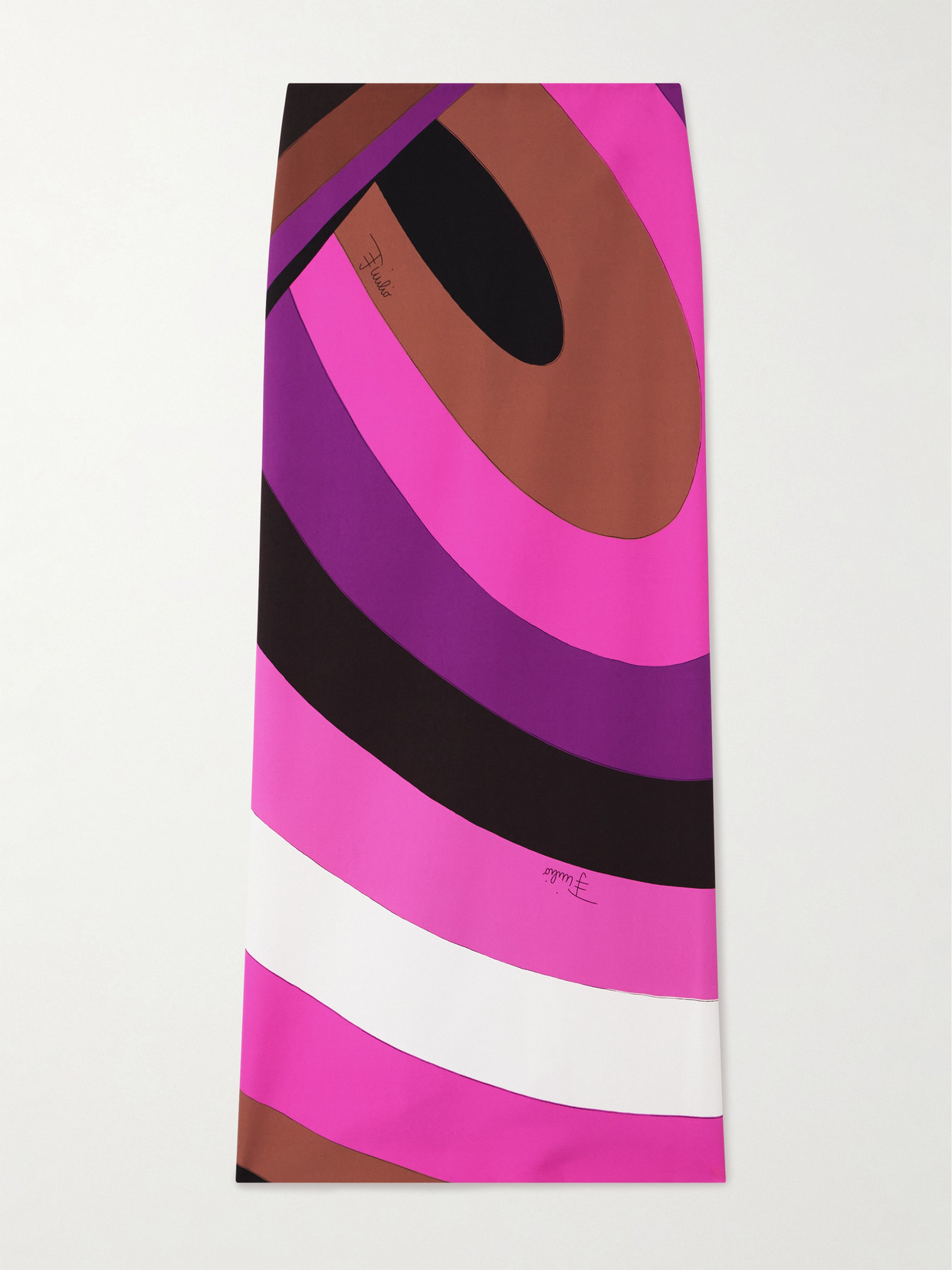 PUCCI - Iride Printed Stretch-scuba Maxi Skirt - Pink