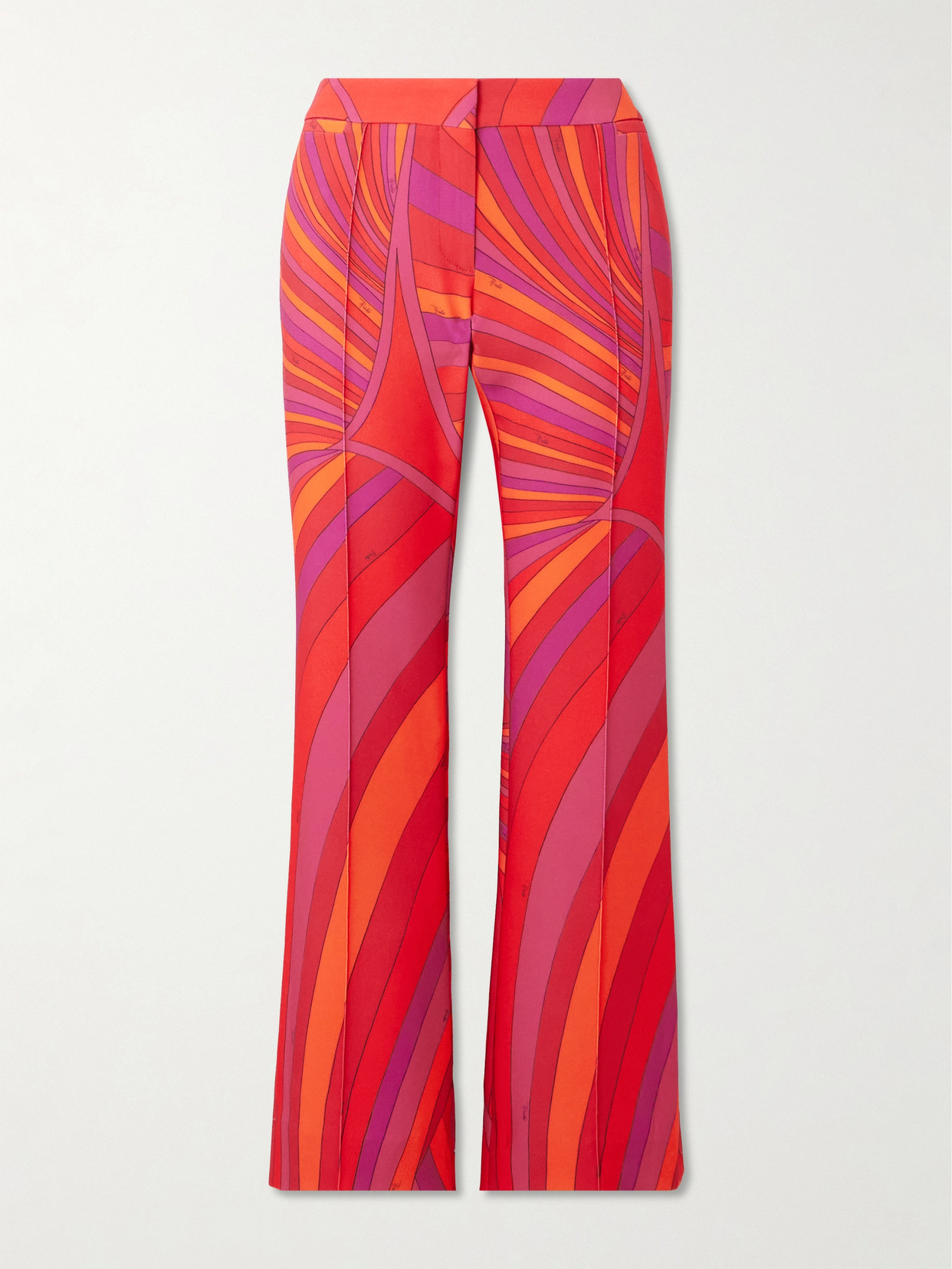 PUCCI - Cropped Printed Cady Straight-leg Pants - Red
