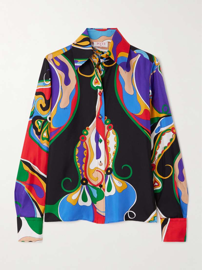PUCCI Printed Silk-twill Shirt