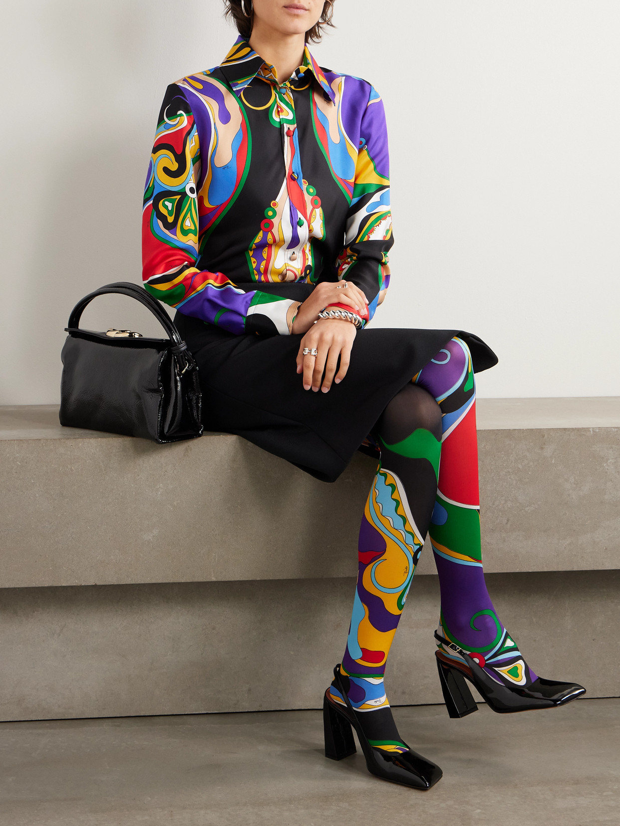 Pucci Printed Tights In Multi