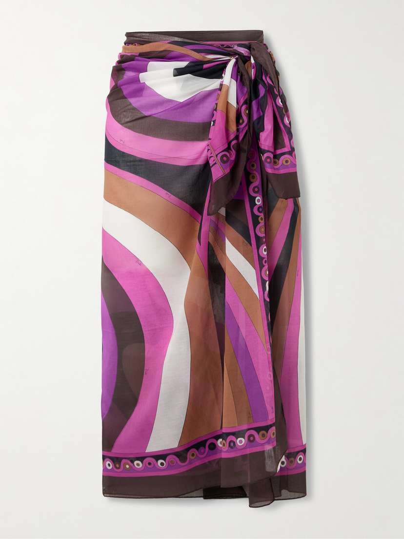 PUCCI Printed Cotton-voile Pareo