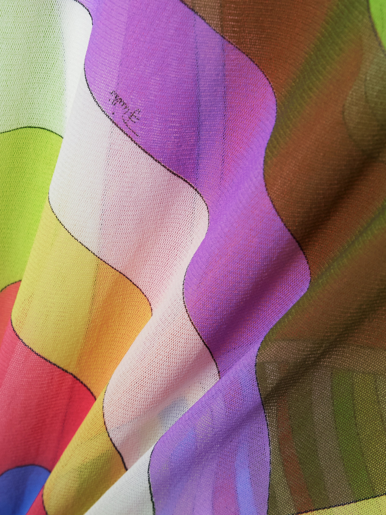 Pucci Multicolor Tulle Long Dress In Multi