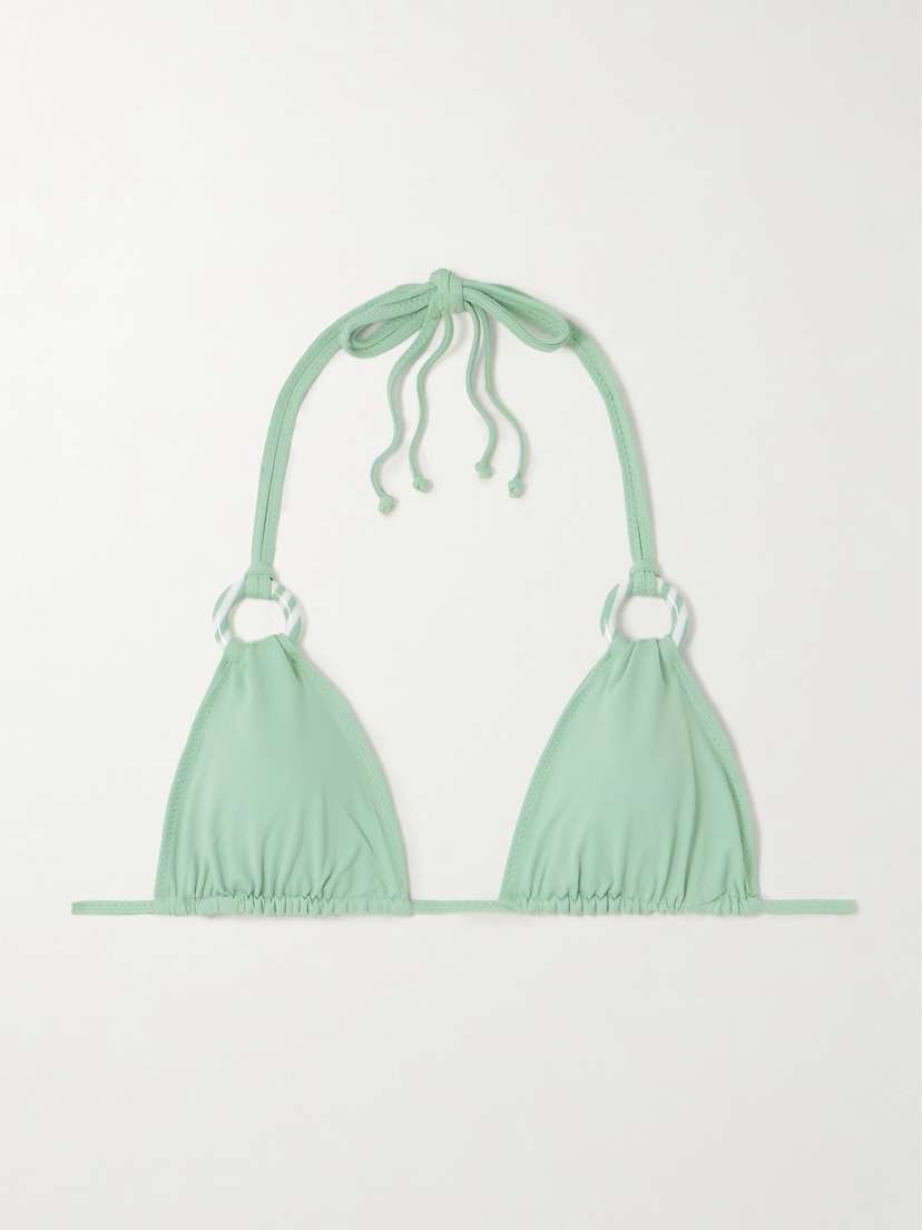 Marysia Del Mar Embellished Triangle Bikini Top