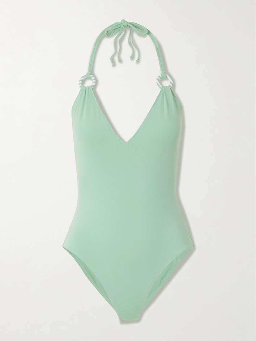 Marysia Doheny Embellished Halterneck Swimsuit