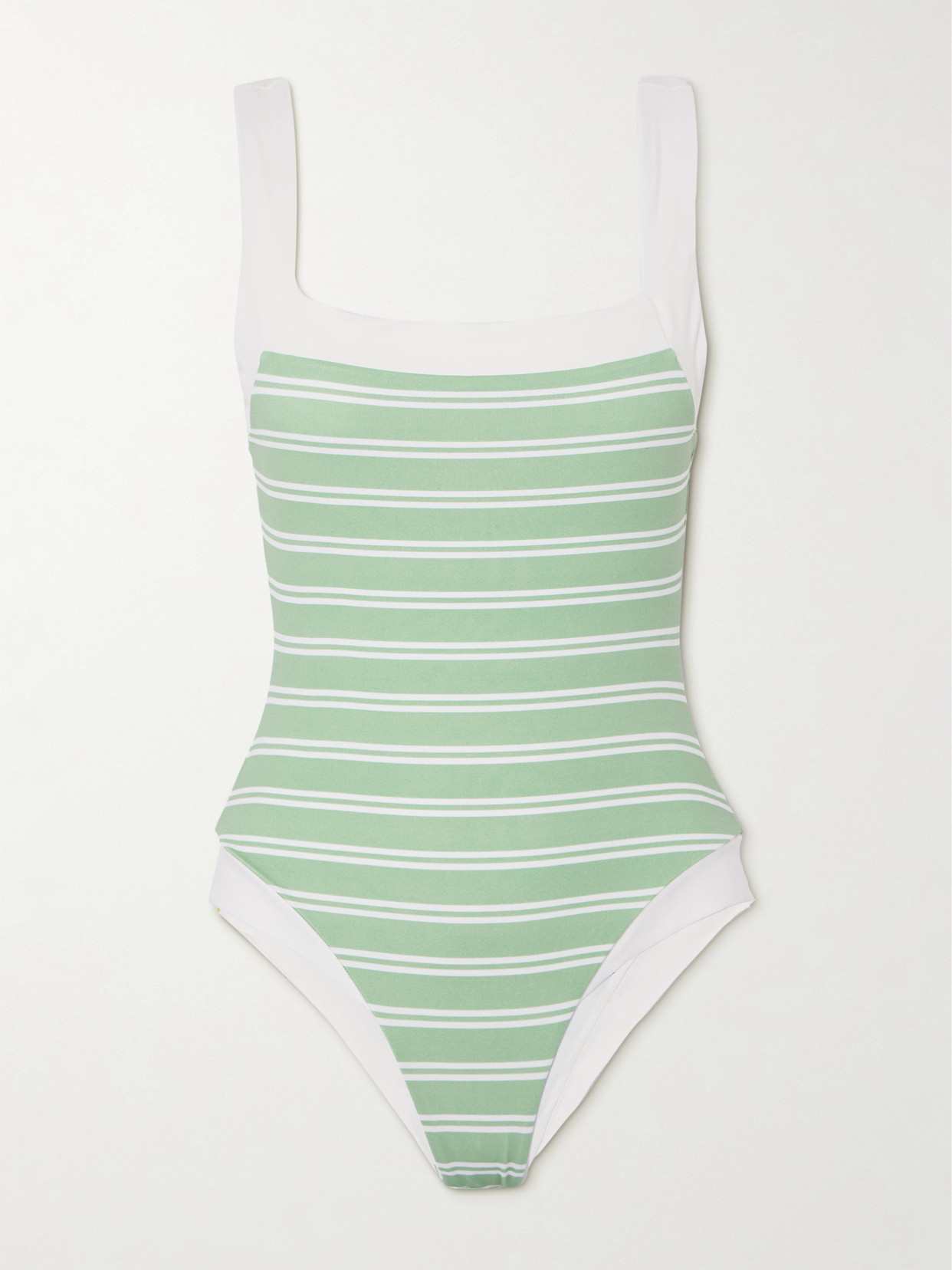 Marysia Bianco Striped Swimsuit In Green