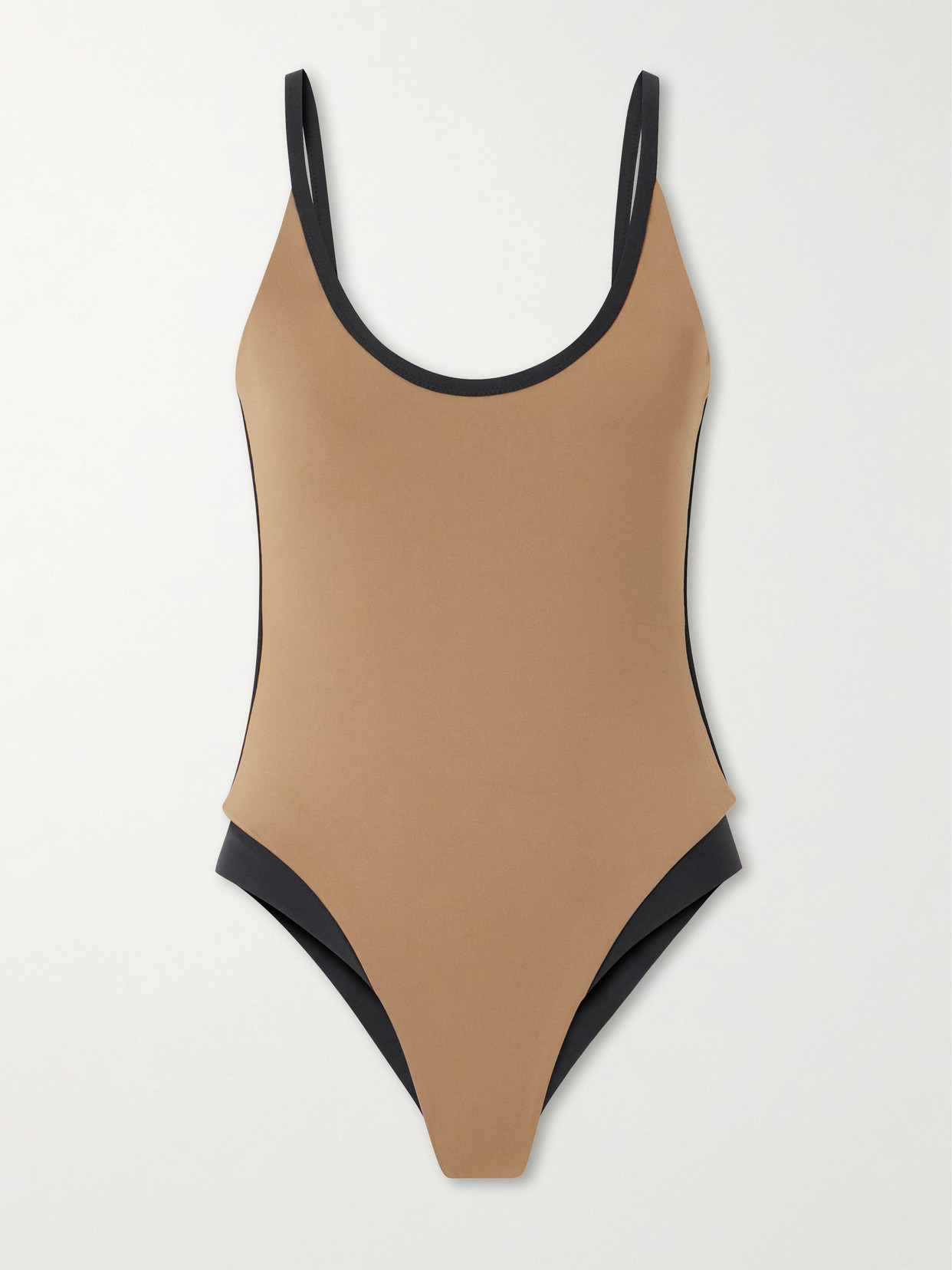 Marysia Calacatta Two-tone Swimsuit In Brown