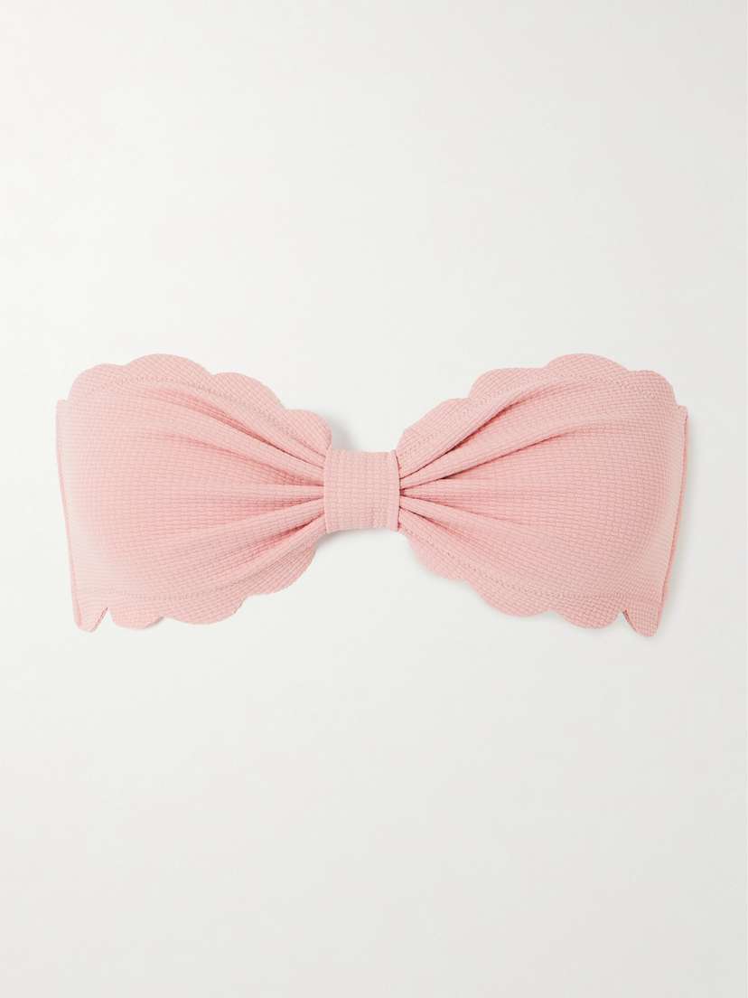 Marysia Antibes Recycled-seersucker Bikini Top