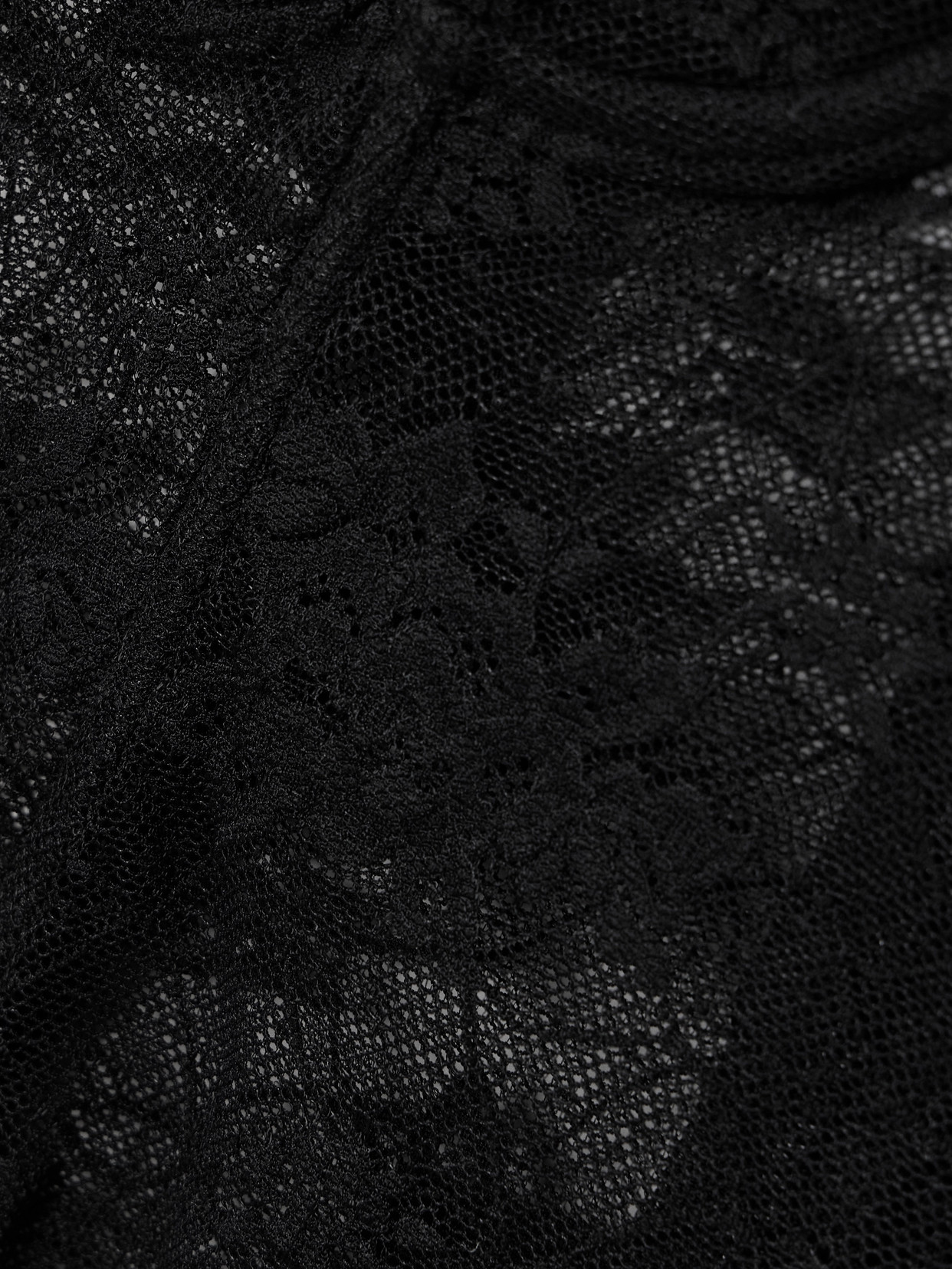 Oseree One-shoulder Draped Stretch-lace Bodysuit In Black