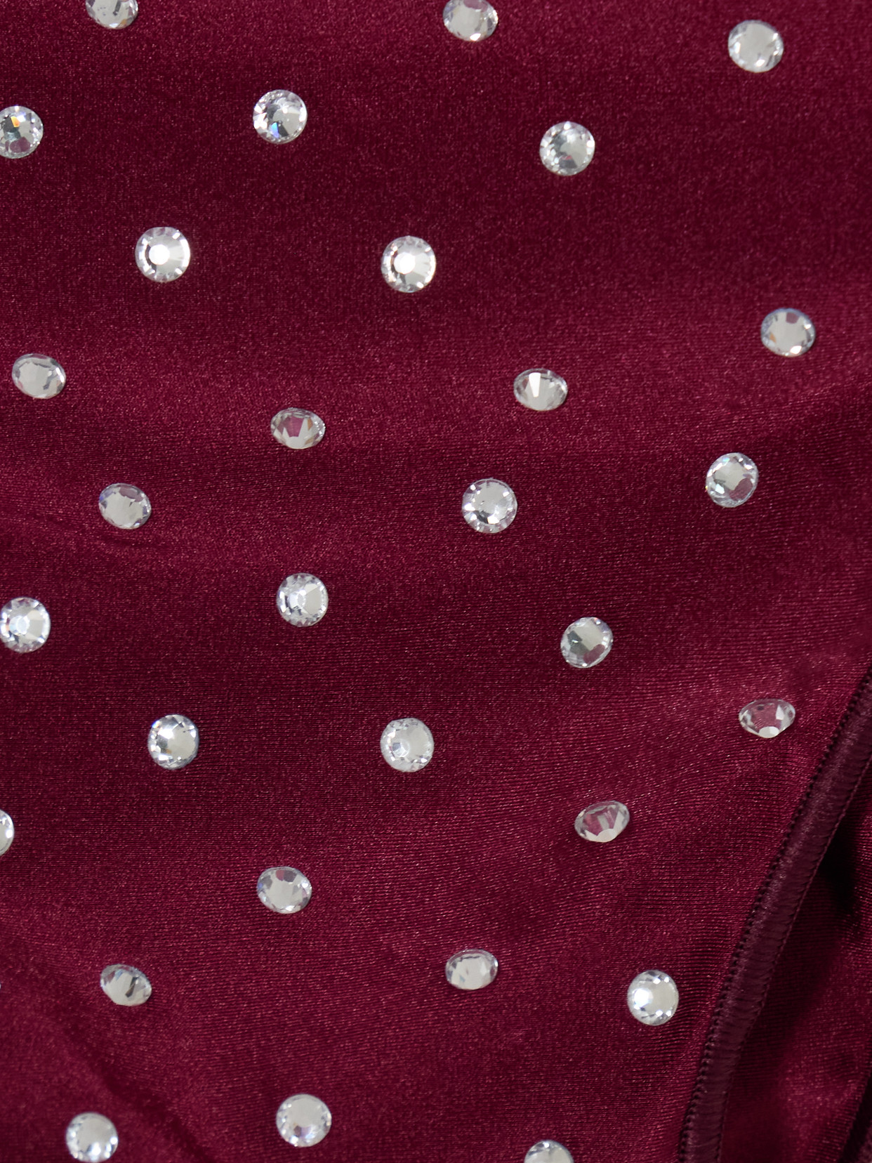 Oseree Gem Embellished Bikini In Burgundy