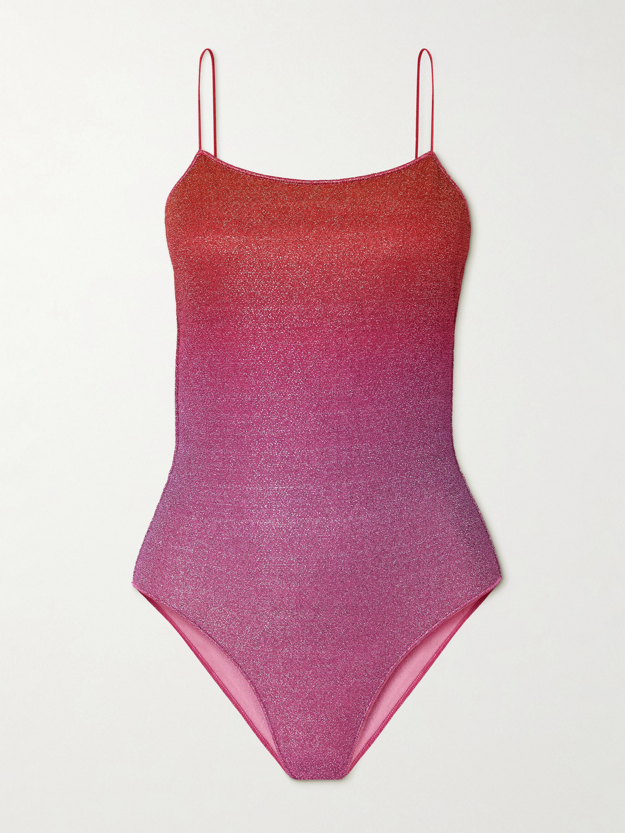 Oseree Lumière Metallic Swimsuit In Pink