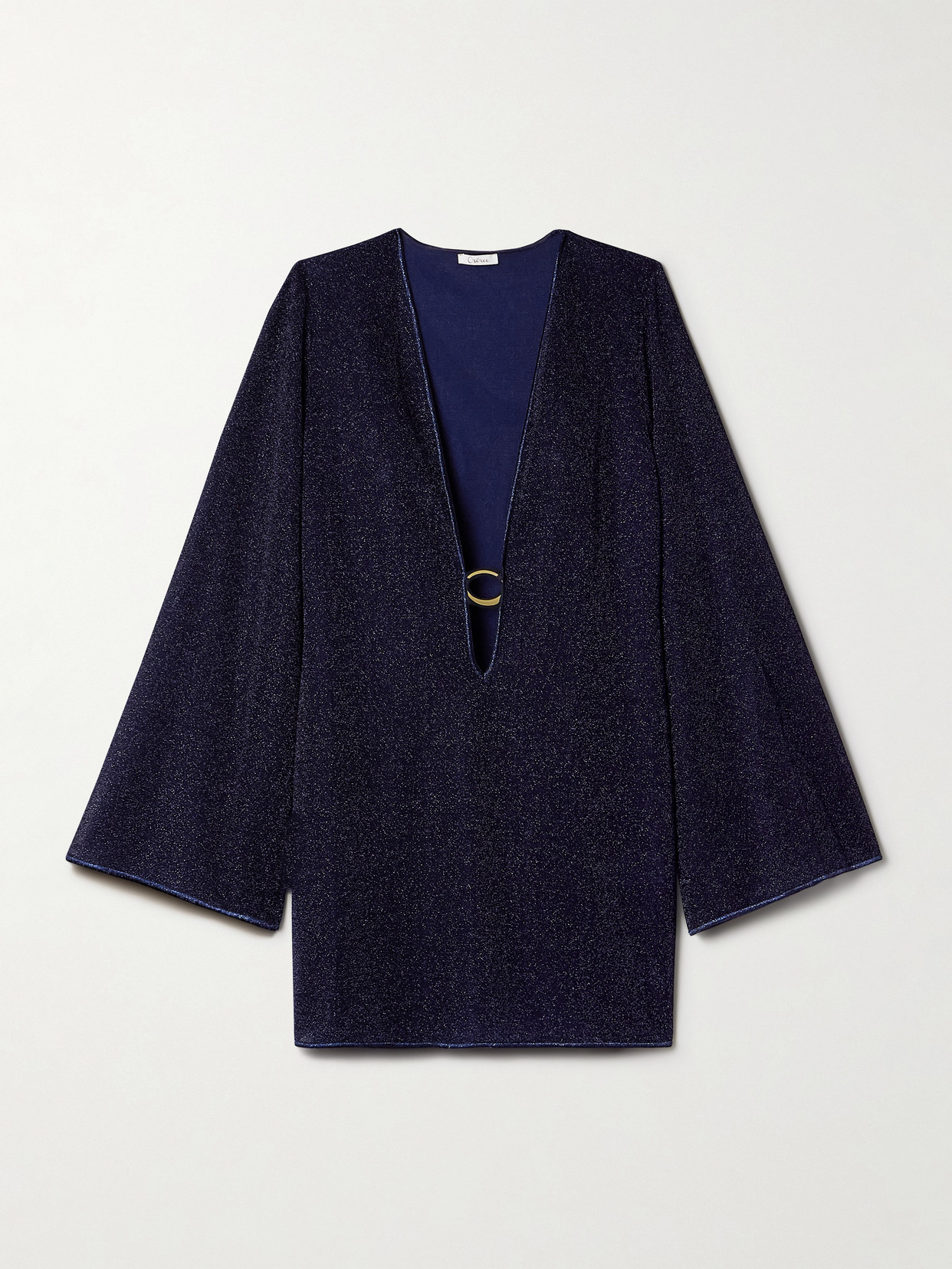 Oséree - Lumière Embellished Metallic Stretch-knit Kaftan - Blue