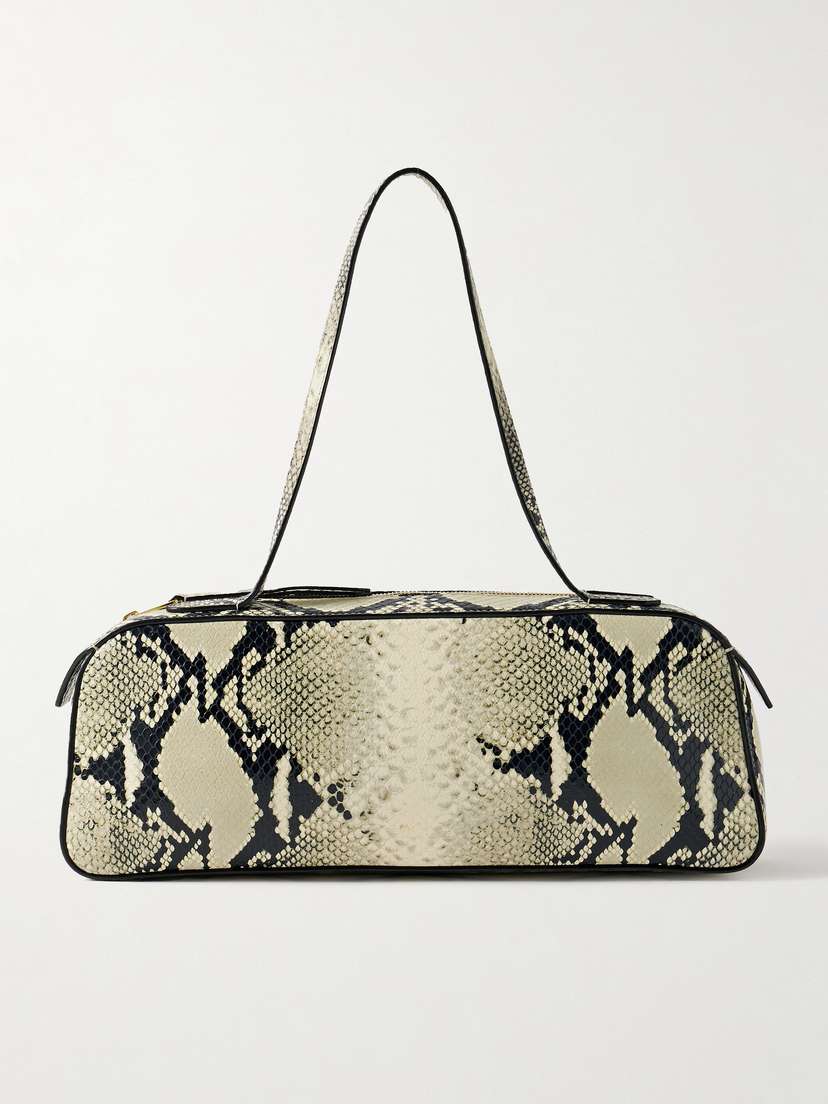 Khaite Simona Snake-effect Leather Shoulder Bag
