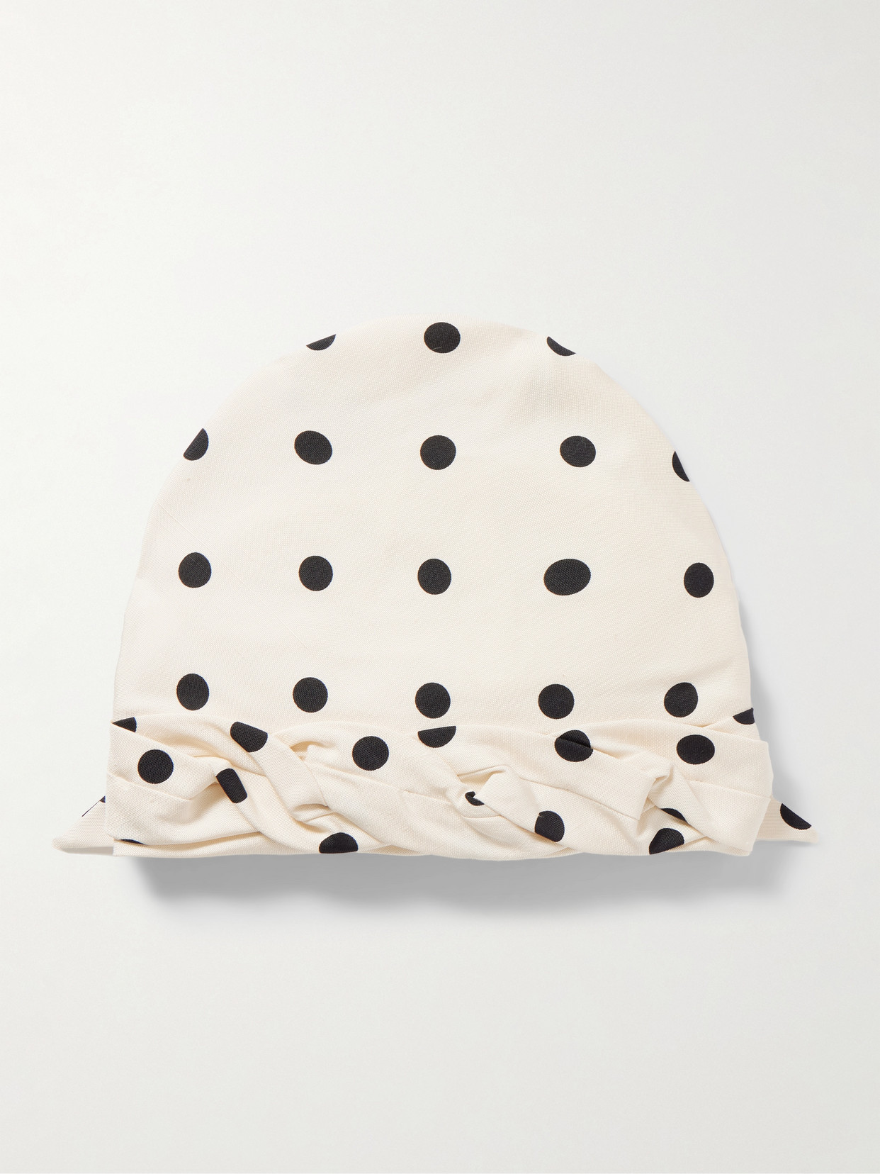 Valentino Polka-dot Silk Head Scarf In White