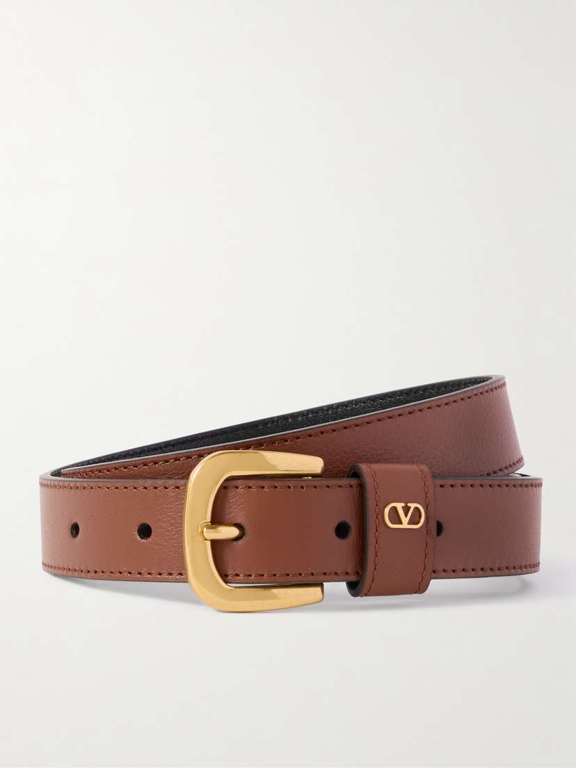 Valentino Garavani Vlogo Leather Belt