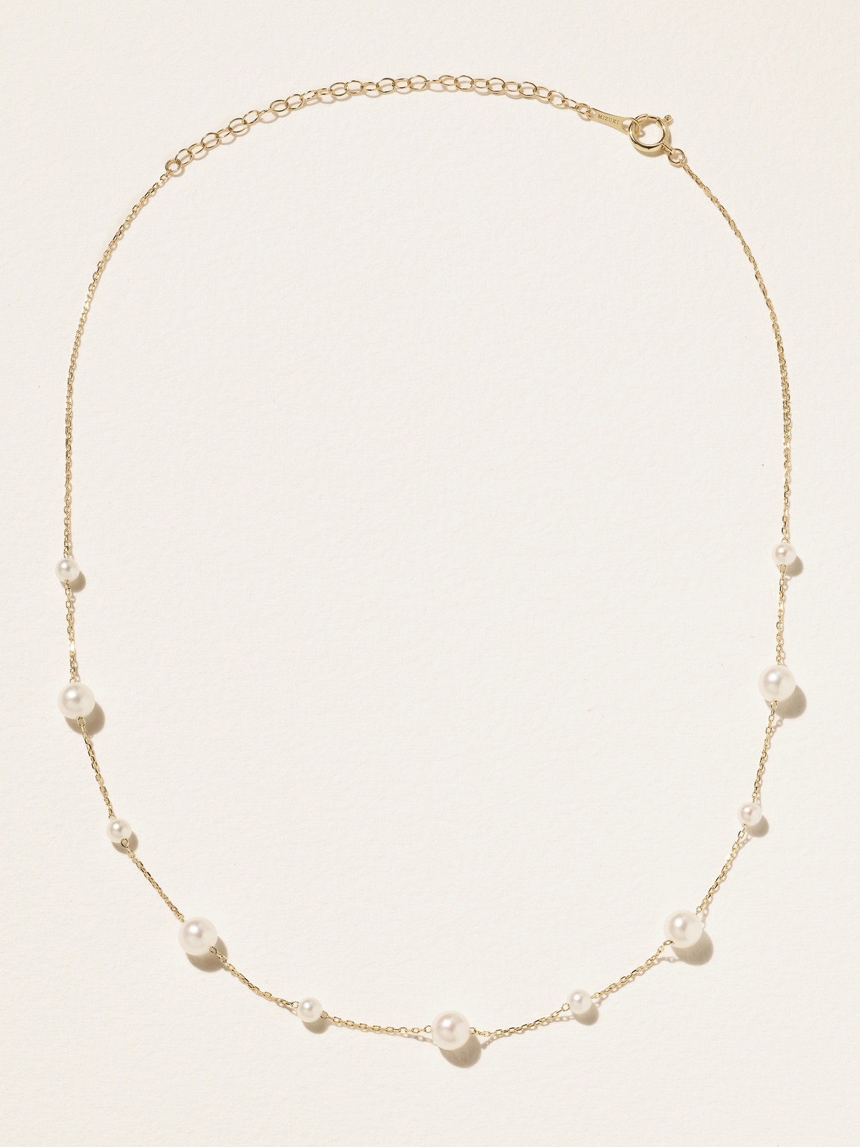 Mizuki 14-karat Gold Pearl Necklace