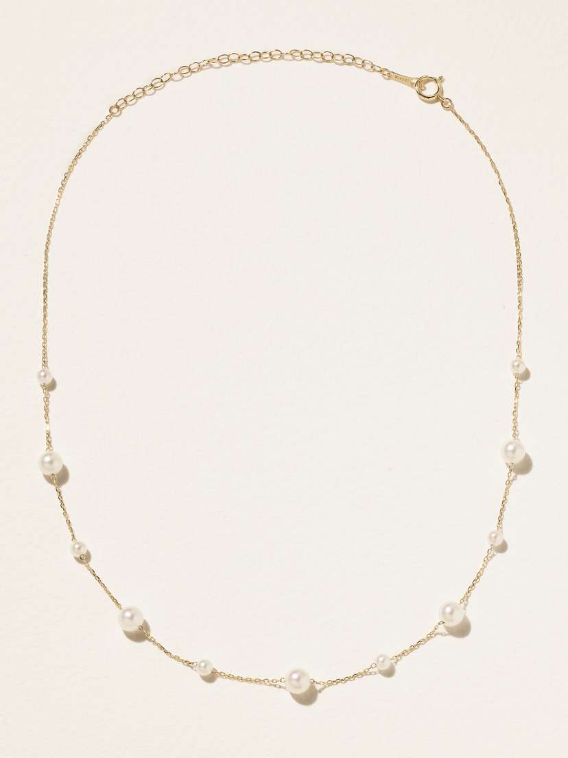 Mizuki 14-karat Gold Pearl Necklace