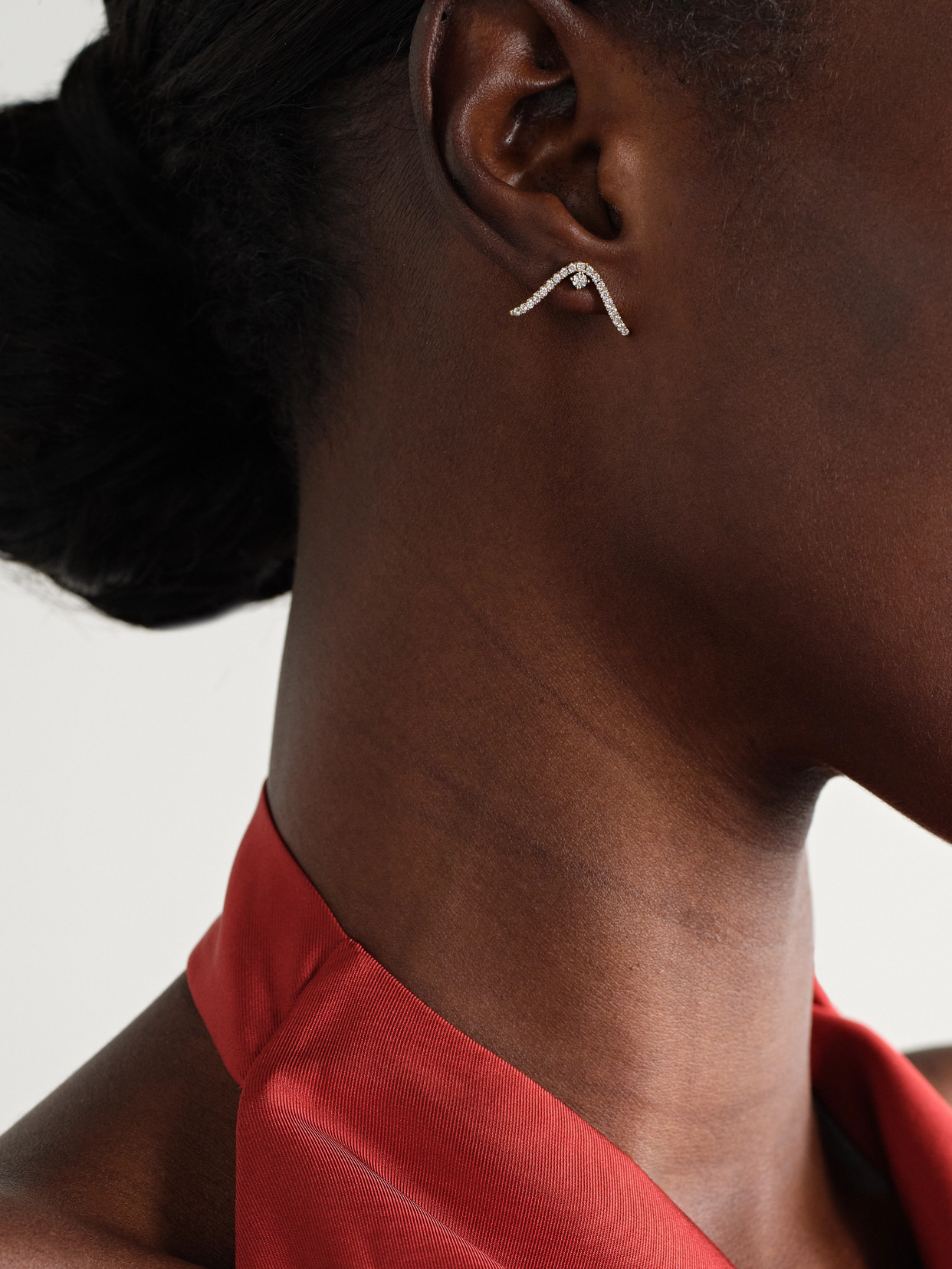 MIZUKI 14-KARAT GOLD DIAMOND EARRINGS