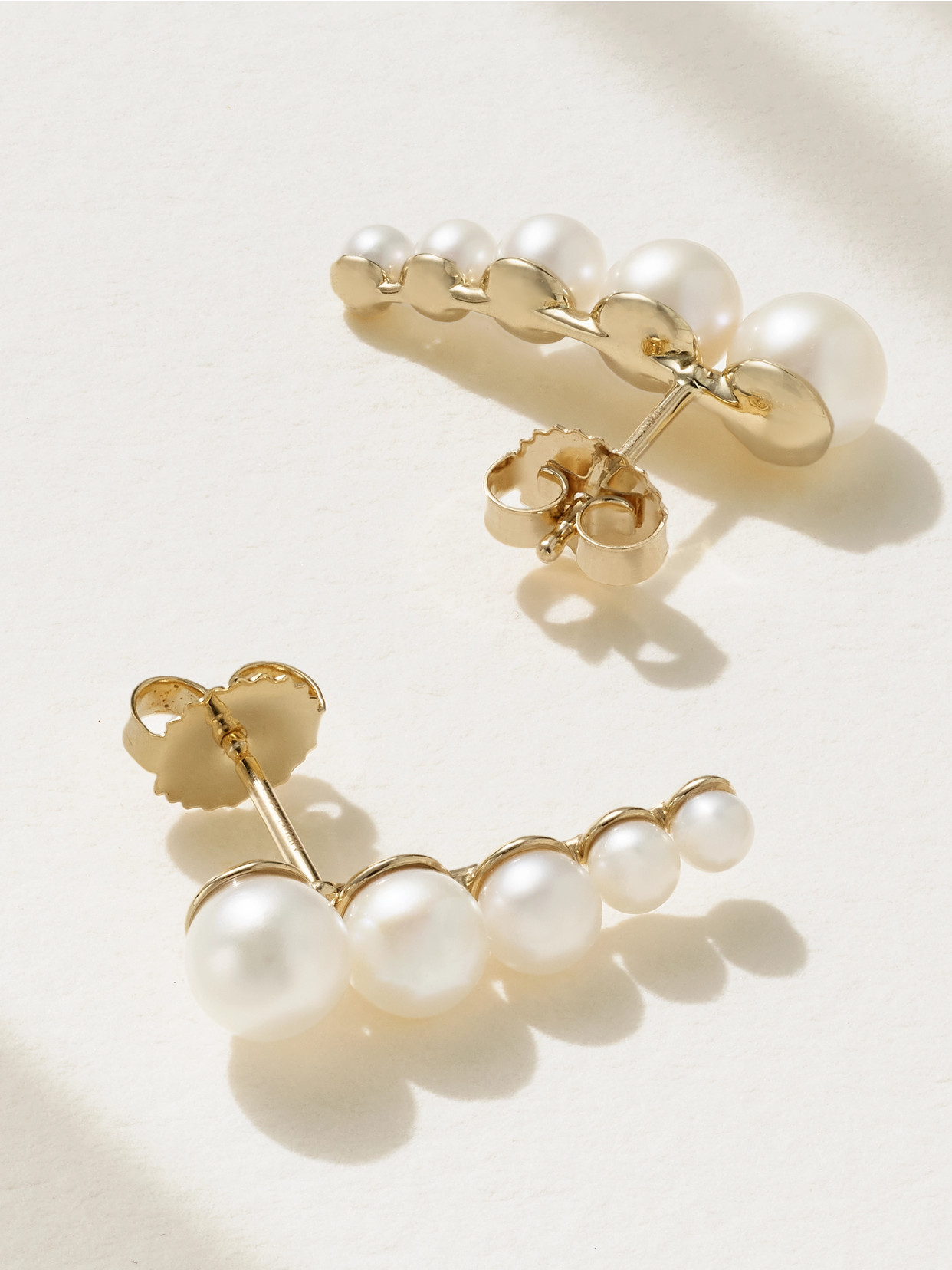 MIZUKI 14-KARAT GOLD PEARL EARRINGS