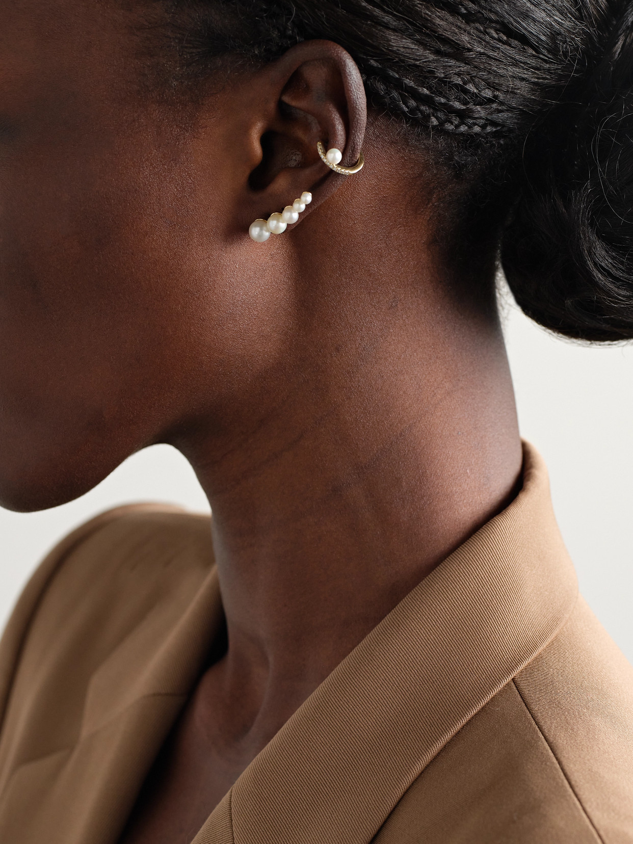 MIZUKI 14-KARAT GOLD PEARL EARRINGS