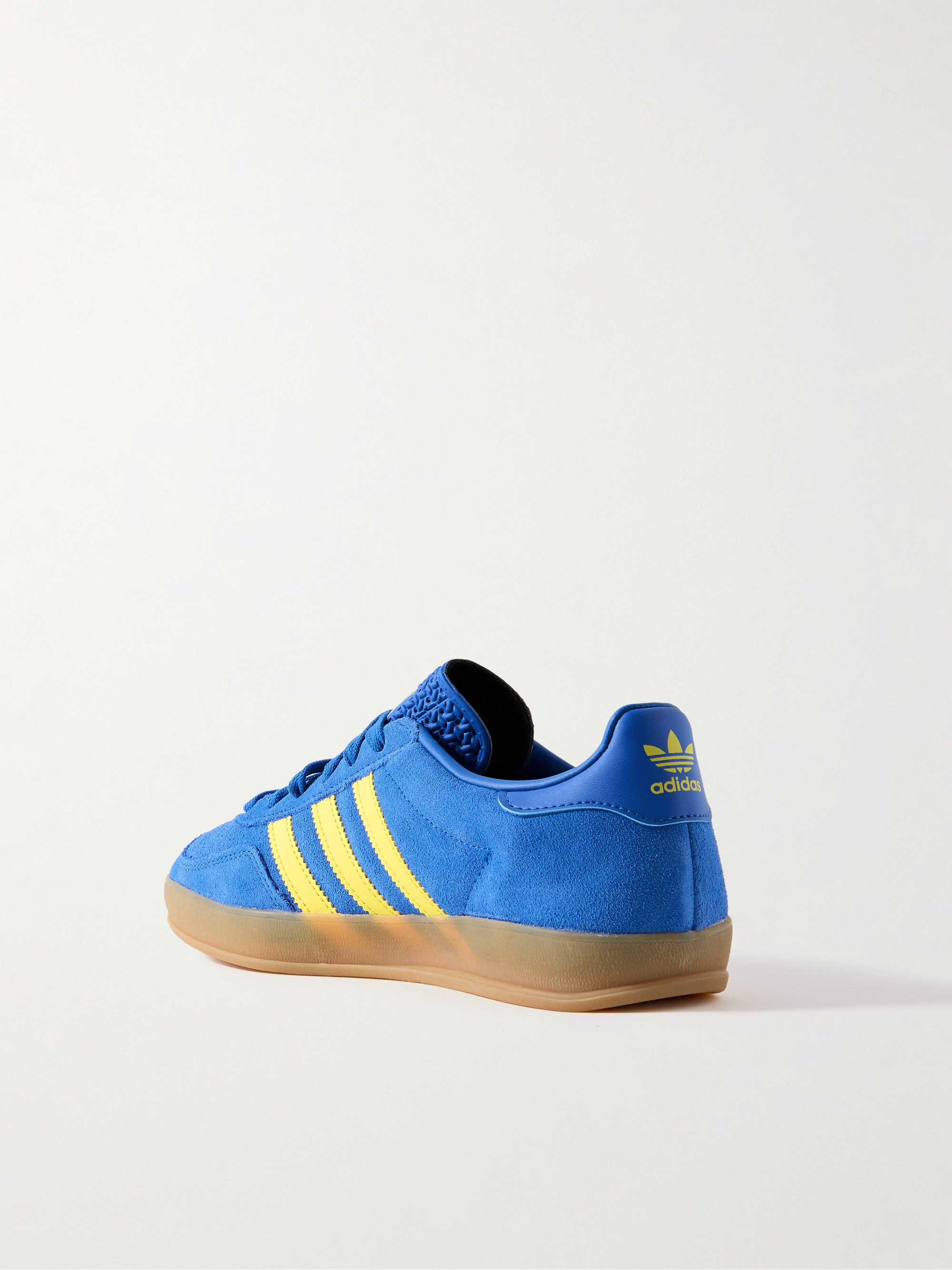 adidas Originals Gazelle Indoor leather-trimmed suede sneakers