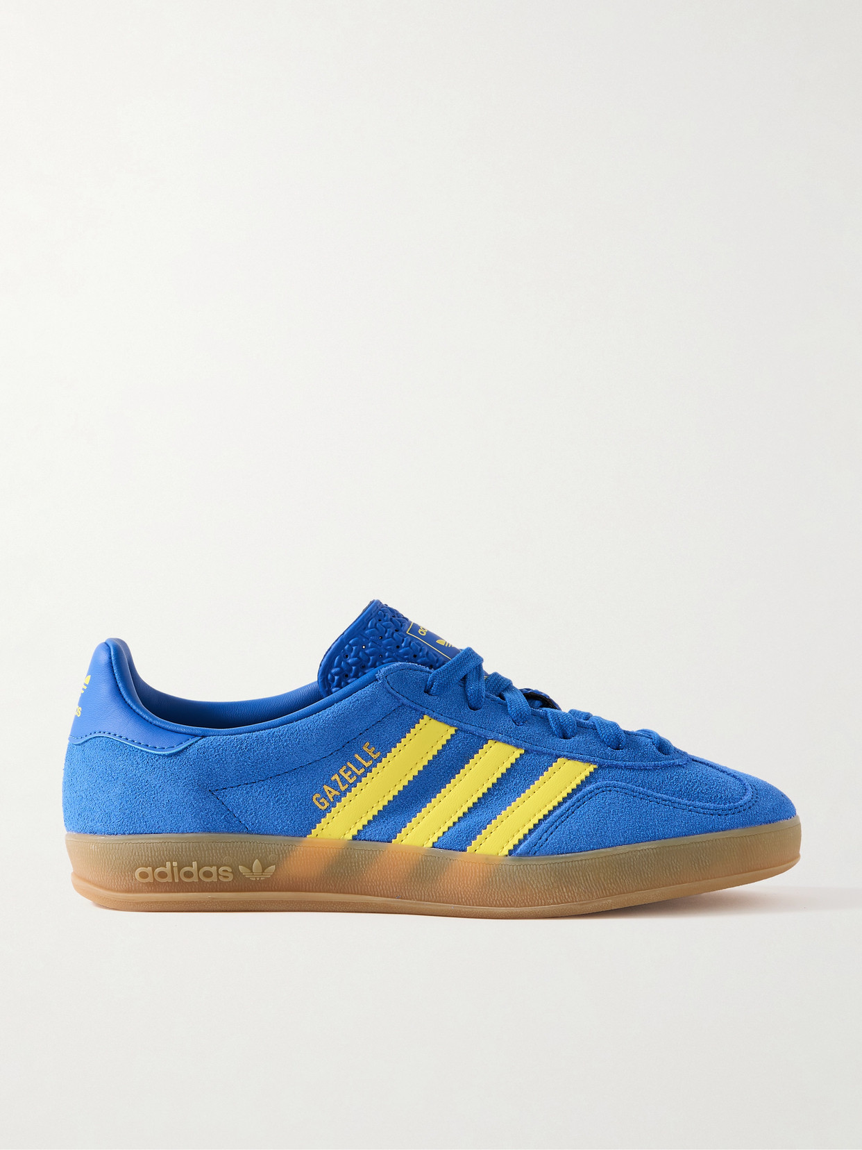 adidas Originals - Gazelle Indoor Leather-trimmed Suede Sneakers - Blue