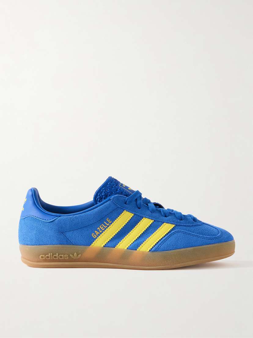 adidas Originals Gazelle Indoor Leather-trimmed Suede Sneakers