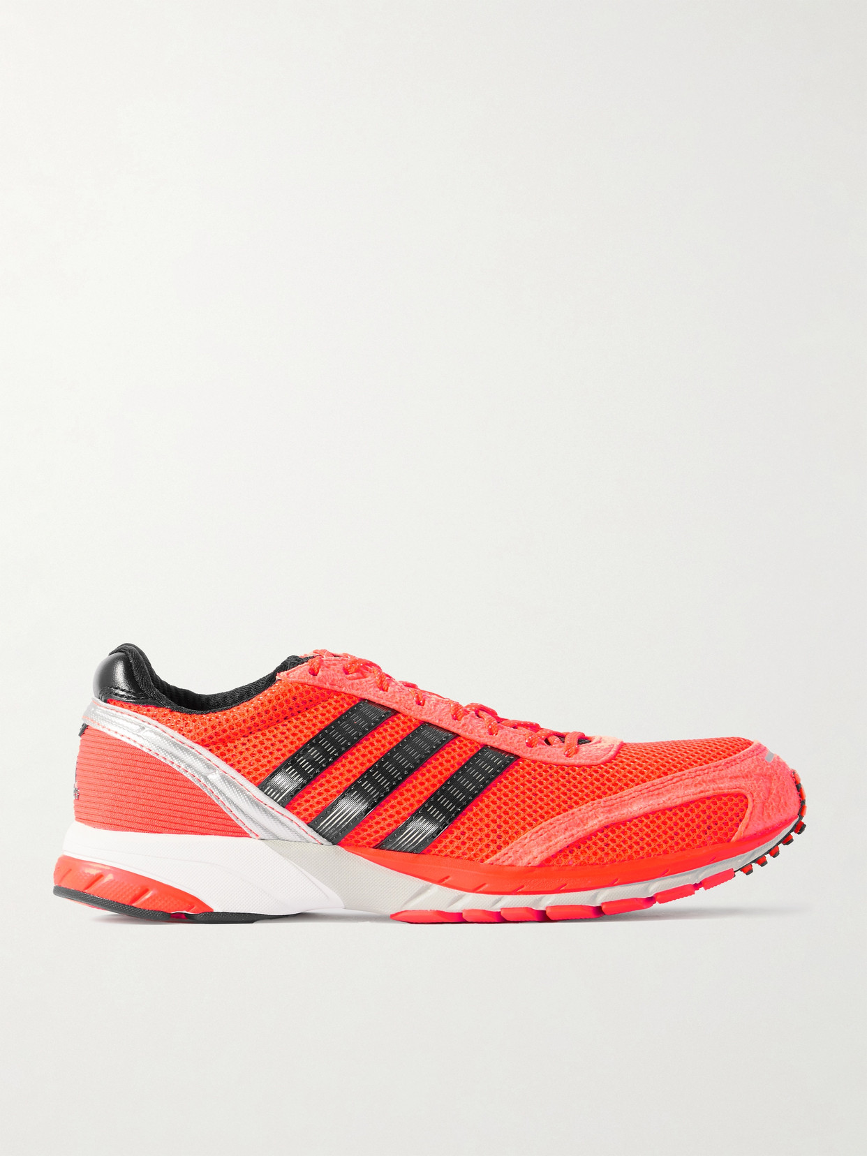 Adidas Originals Adizero Adios Og Rubber-trimmed Mesh Sneakers In Red