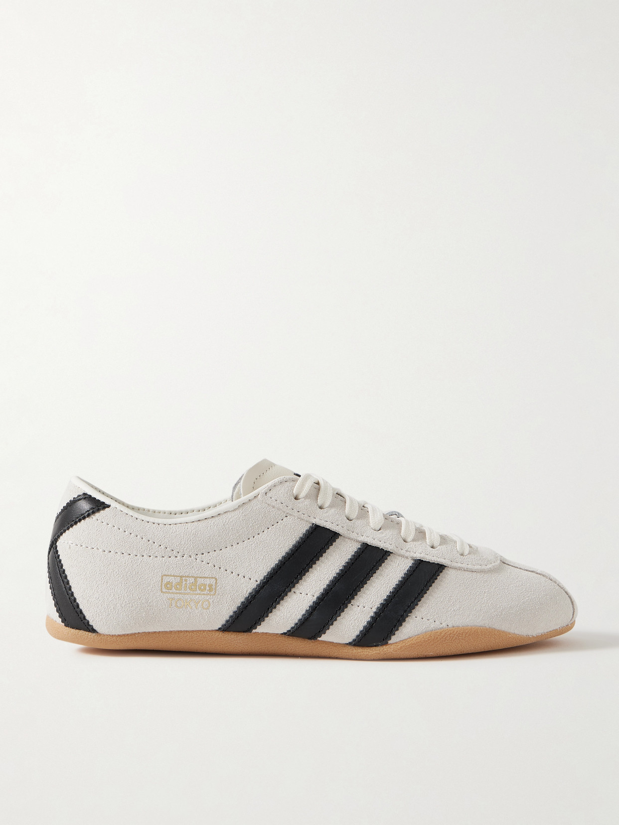 ADIDAS ORIGINALS TOKYO LEATHER-TRIMMED SUEDE SNEAKERS
