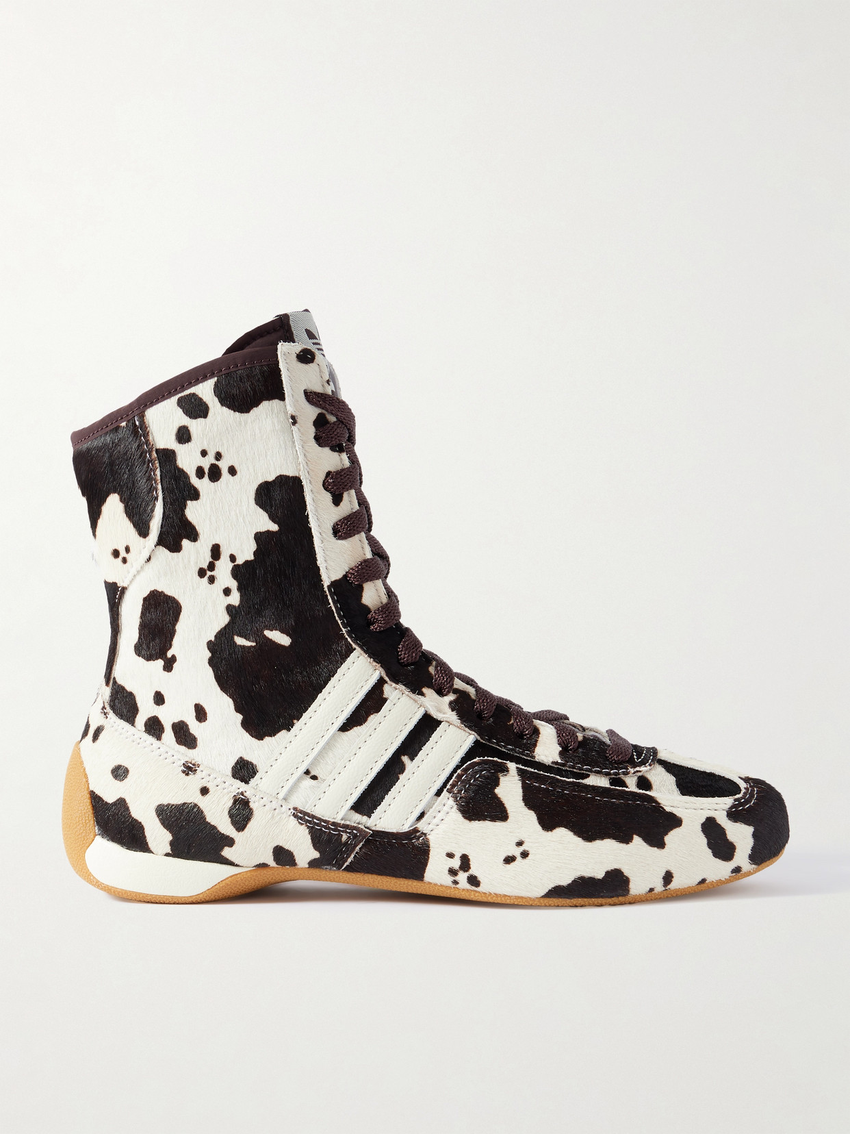 adidas Originals - Rasant Leather-trimmed Cow-print Calf Hair Sneakers - Leopard print