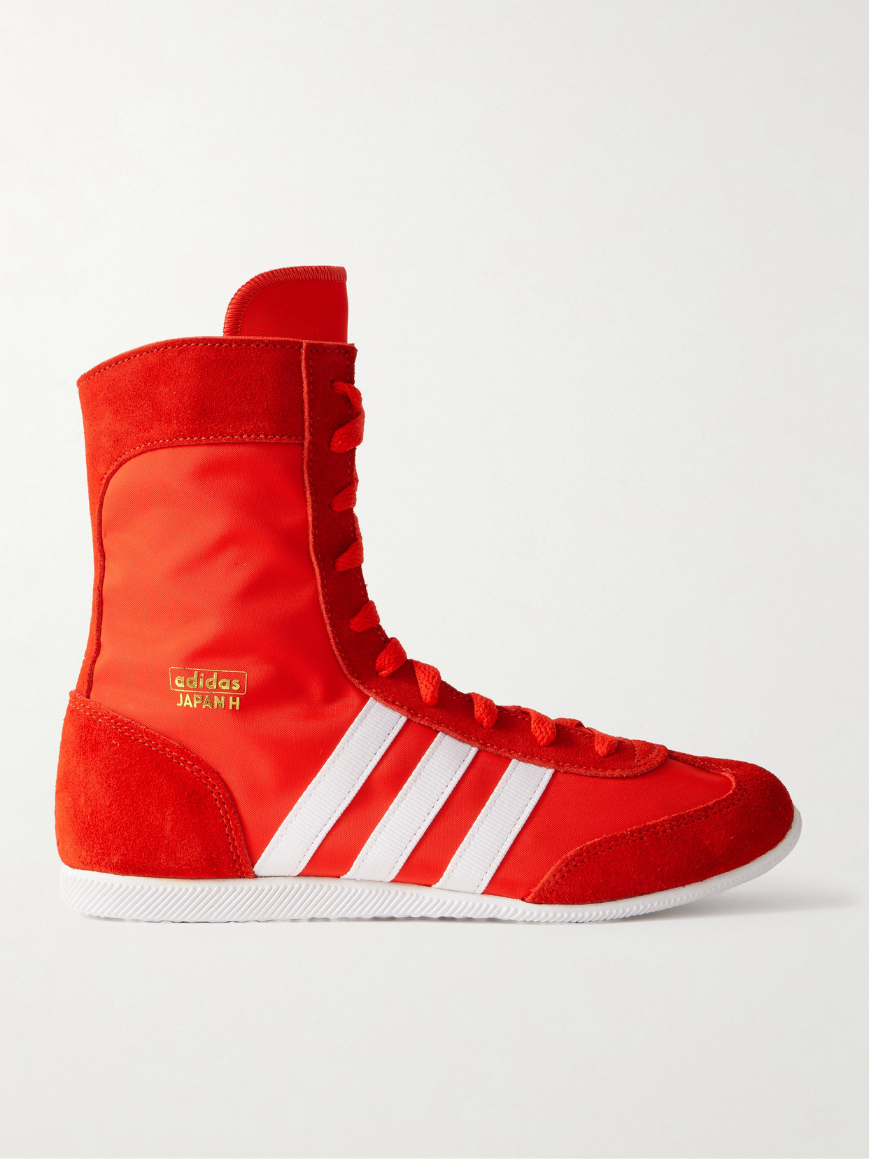 adidas Originals - Japan H Grosgrain And Suede-trimmed Canvas High-top Sneakers - Red