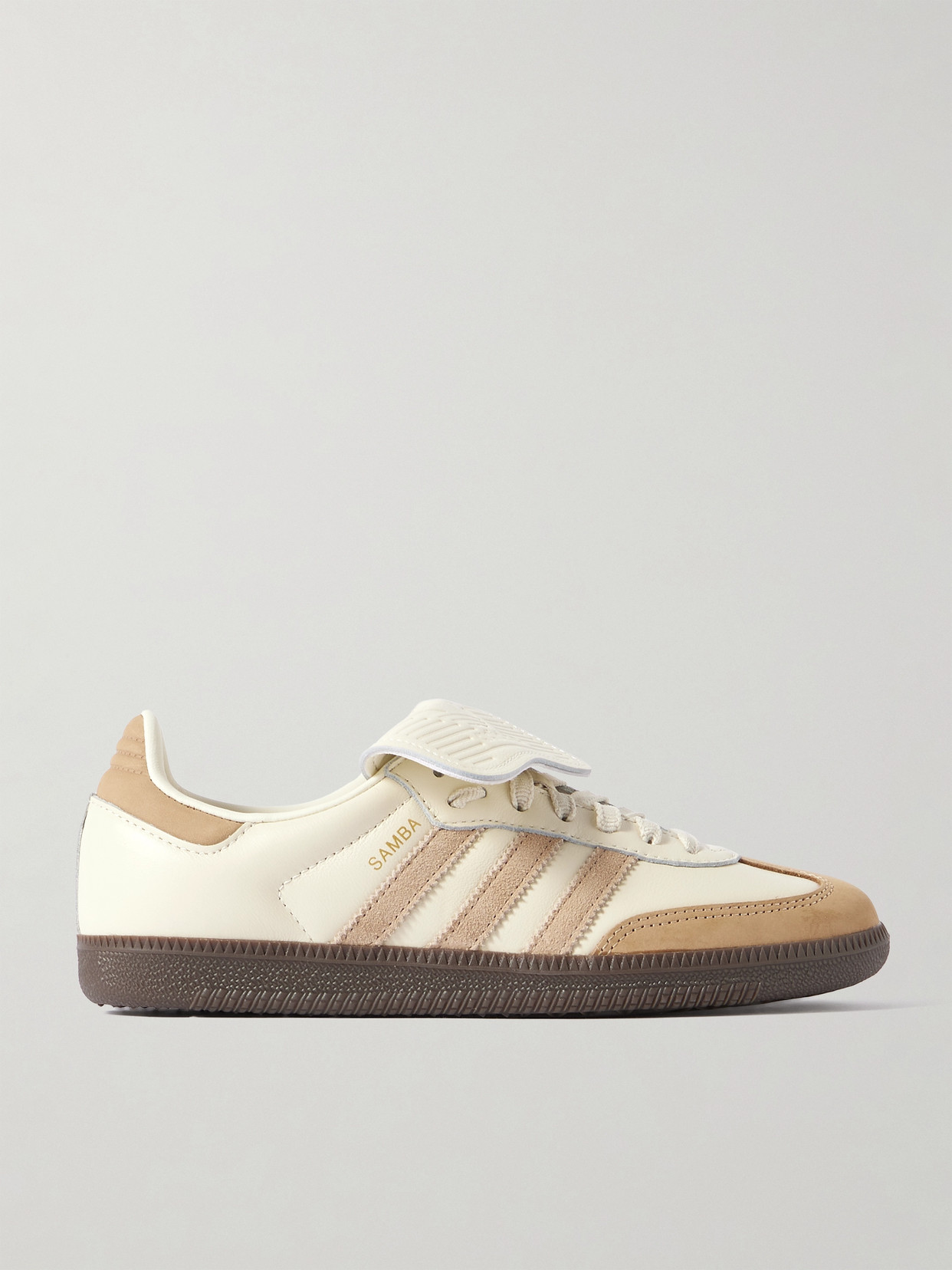 Adidas Originals Samba Lt Nubuck And Suede-trimmed Leather Sneakers In Neutrals