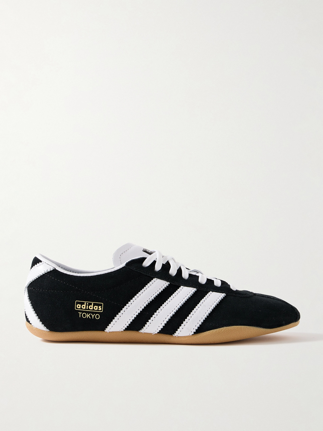 ADIDAS ORIGINALS TOKYO LEATHER-TRIMMED SUEDE SNEAKERS