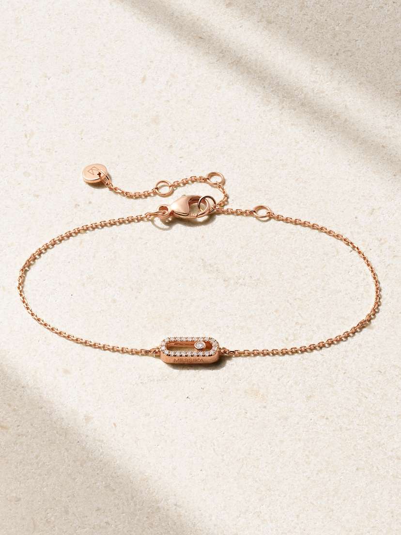 Messika Move Uno 18-karat Rose Gold Diamond Bracelet