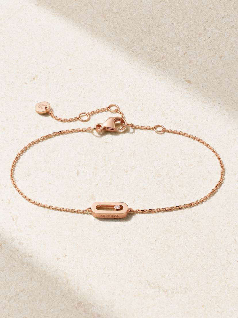 Messika Move Uno 18-karat Rose Gold Diamond Bracelet