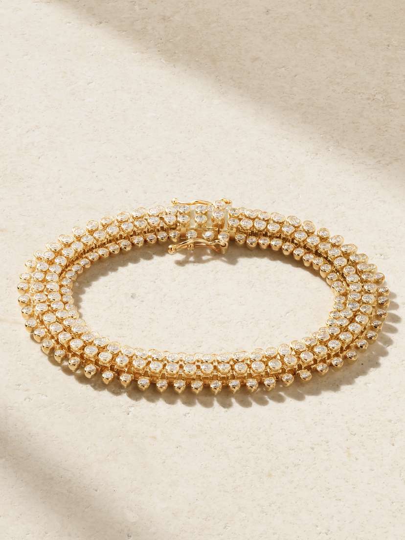 Marie Lichtenberg Mesh 18-karat Gold Diamond Bracelet
