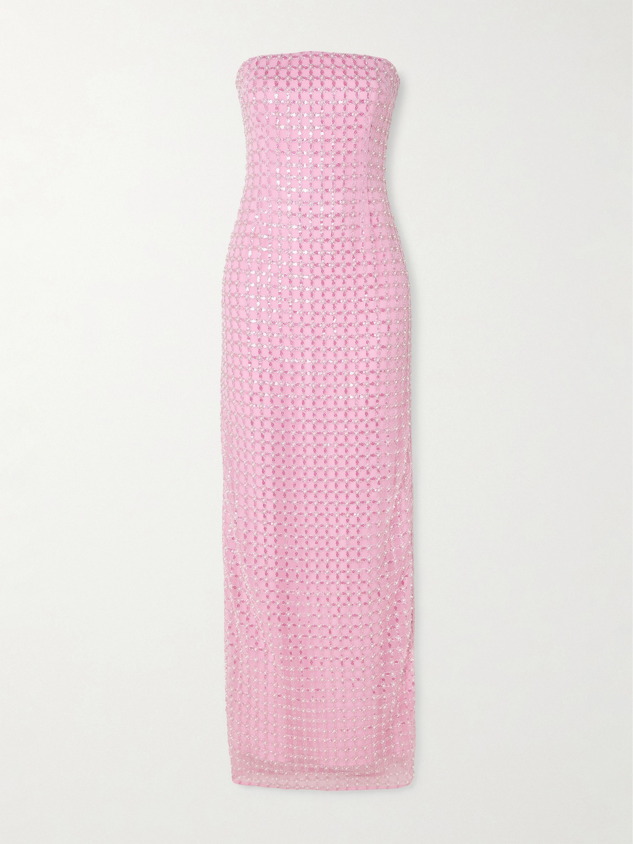 SIMKHAI - Reign Strapless Embellished Tulle Gown - Pink