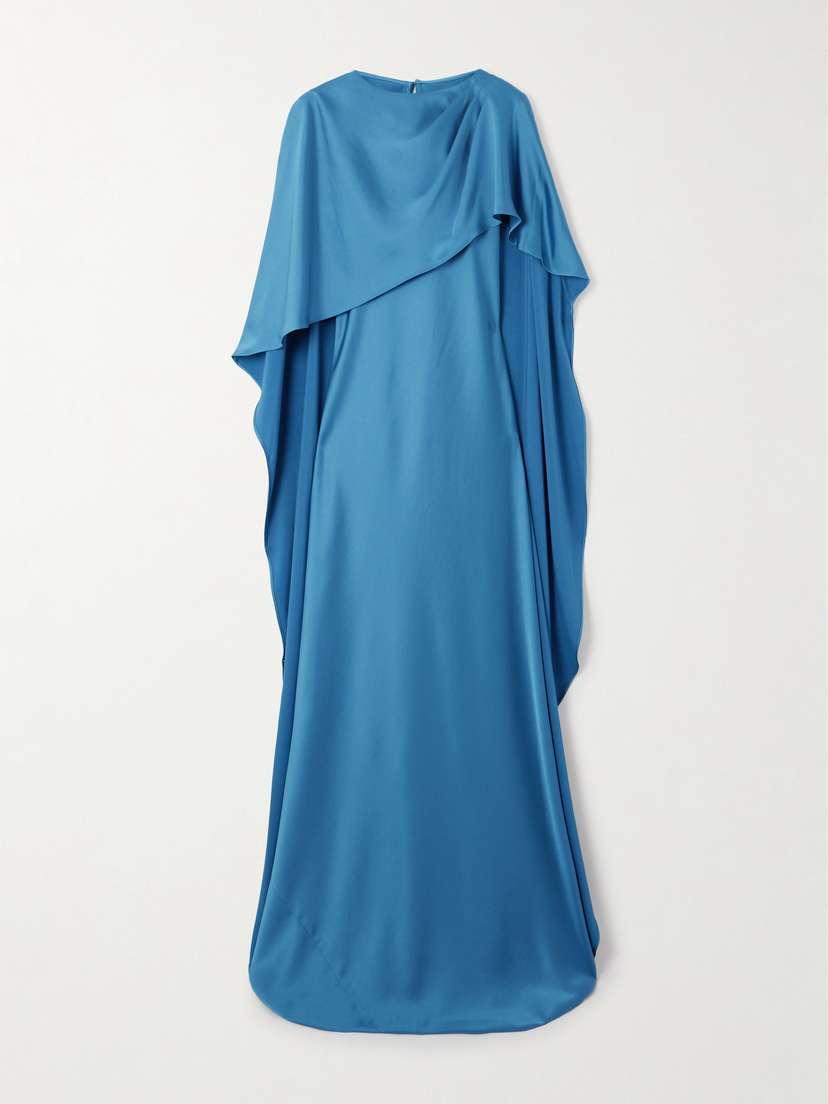 Simkhai Izel Cape-effect Satin Gown