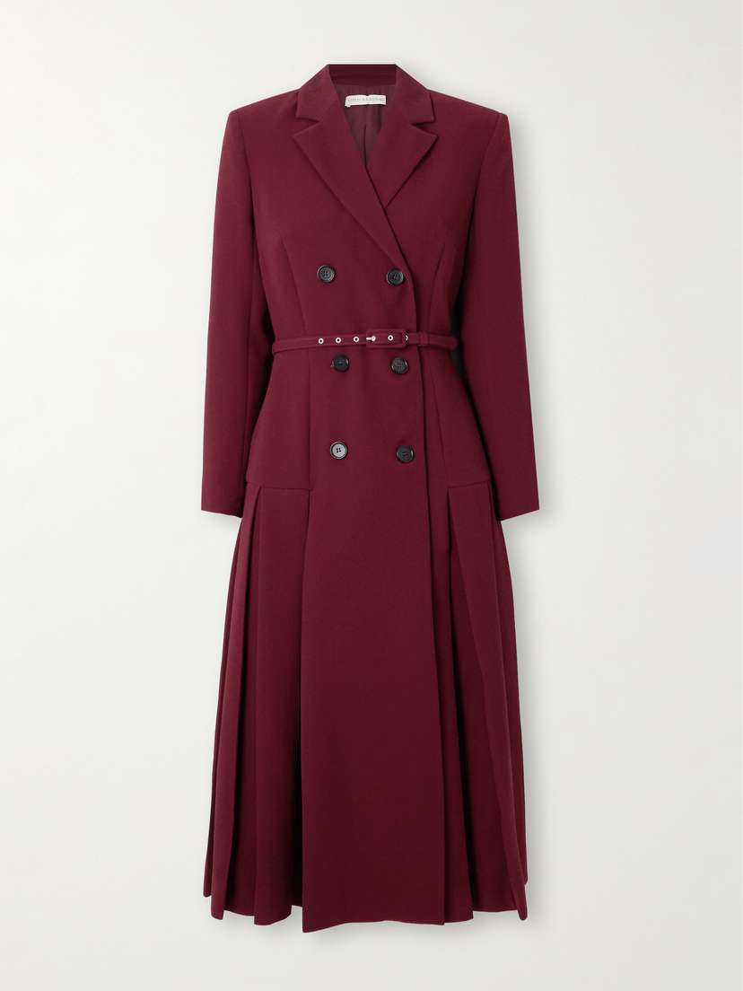 Emilia Wickstead Chaney Belted Double-breasted Crepe Coat