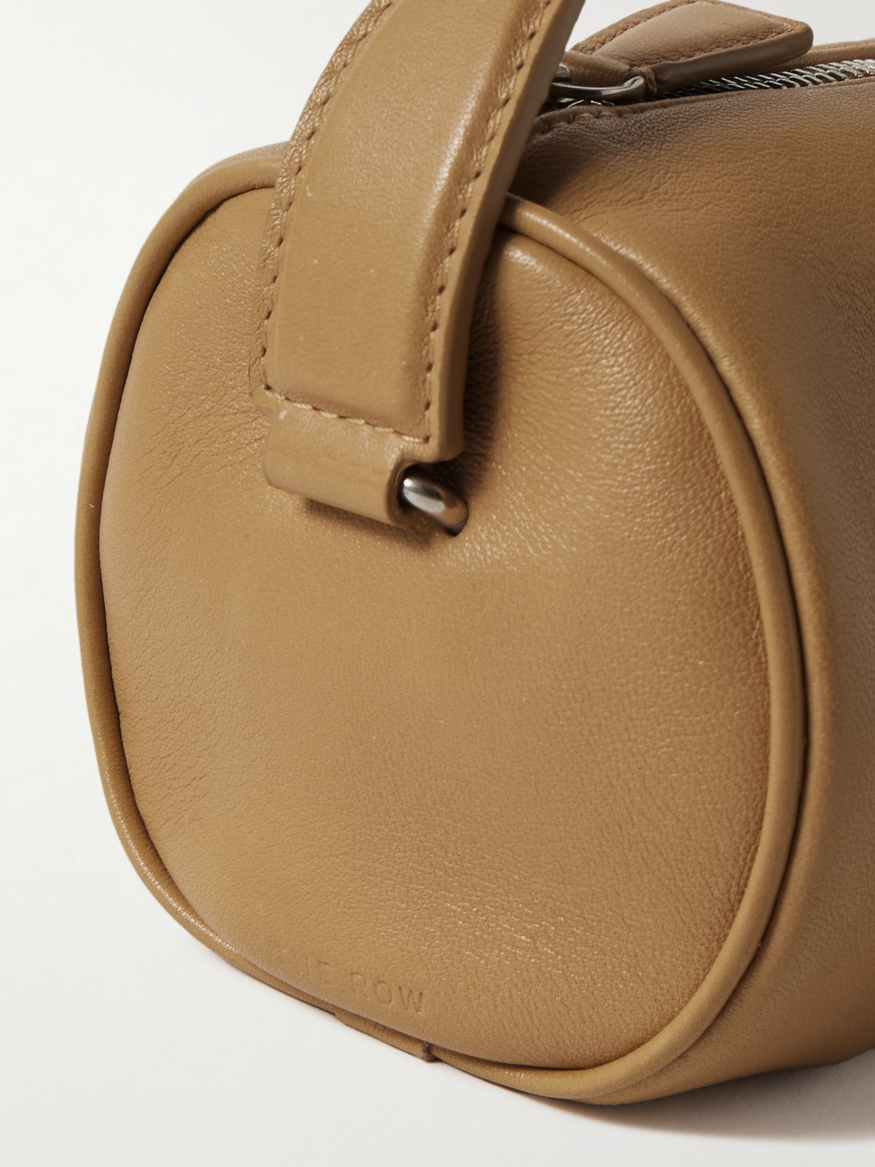 The Row Round 90s Soft Nappa Leather Bag In Neutrals