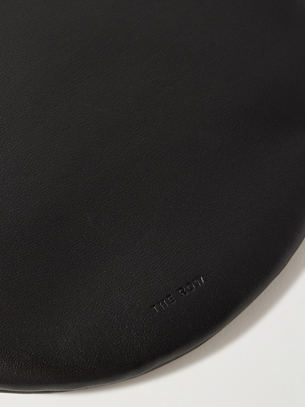 The Row Round Bracelet Matte Nappa Clutch In Black