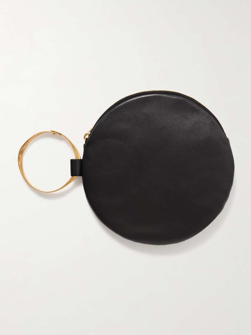 The Row Leather Clutch