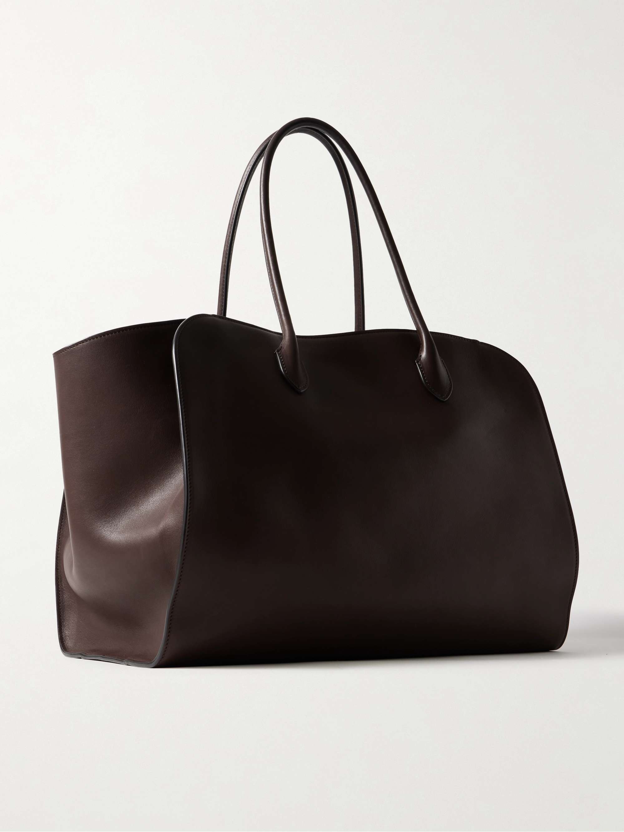 Marlo leather tote - brown - One Size