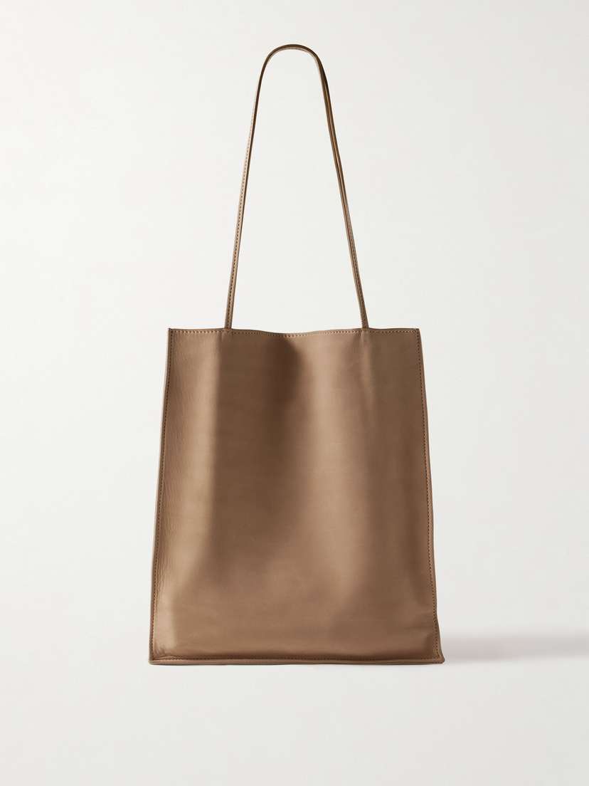 The Row To Go Large Leather-trimmed Nubuck Tote