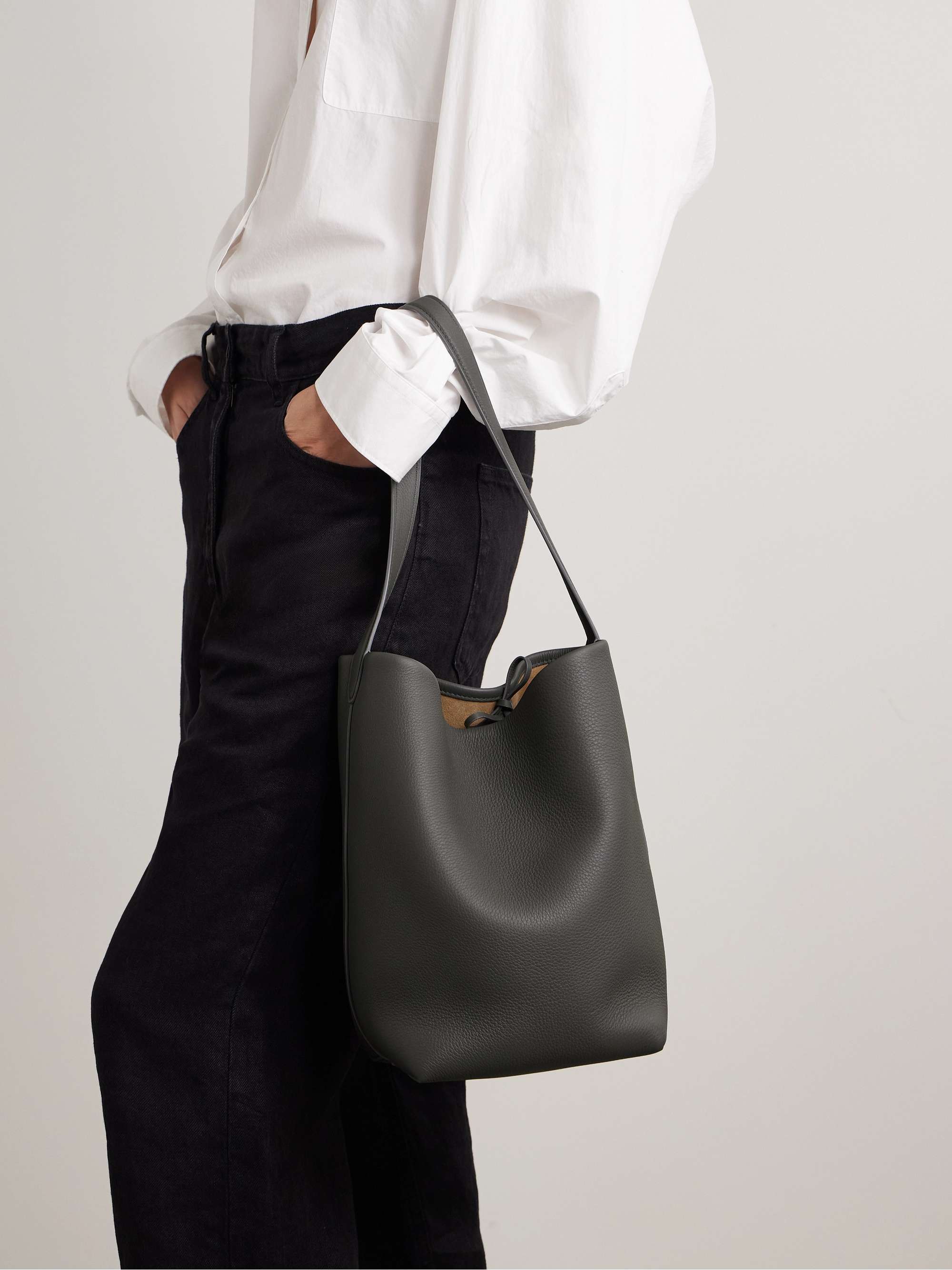 THE ROW N/S Park medium textured-leather tote