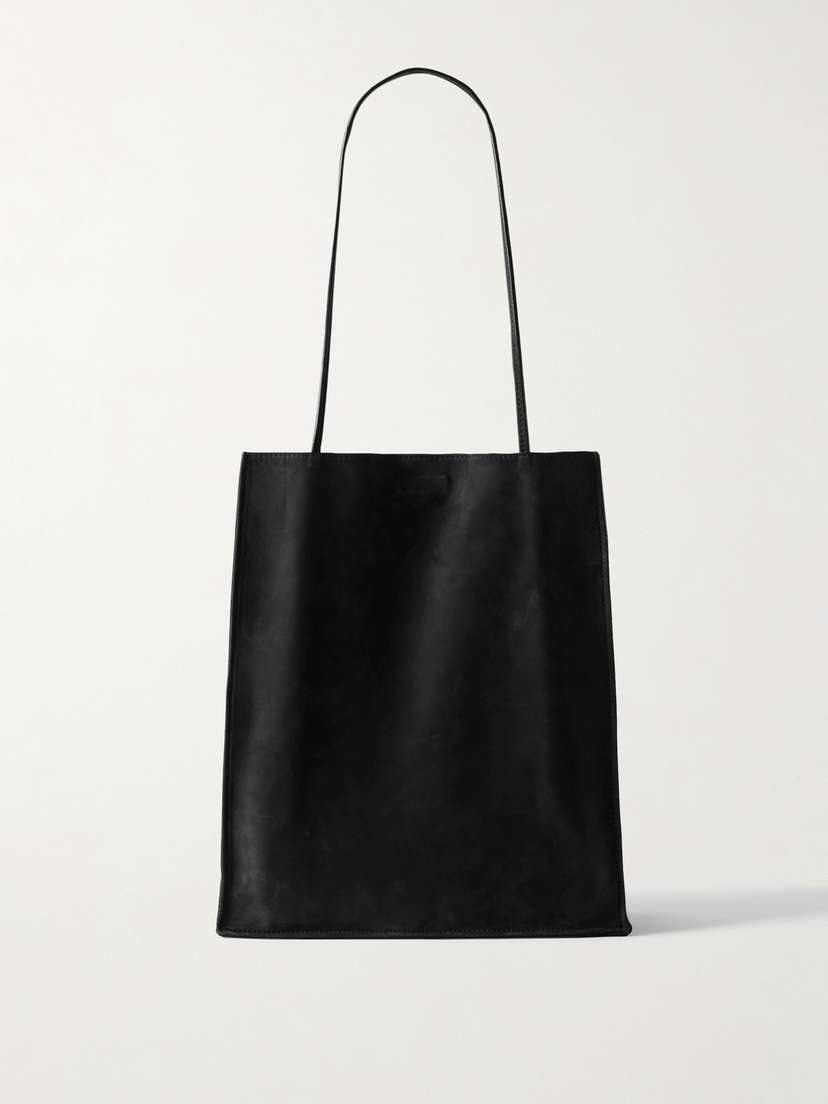 The Row To Go Large Leather-trimmed Nubuck Tote